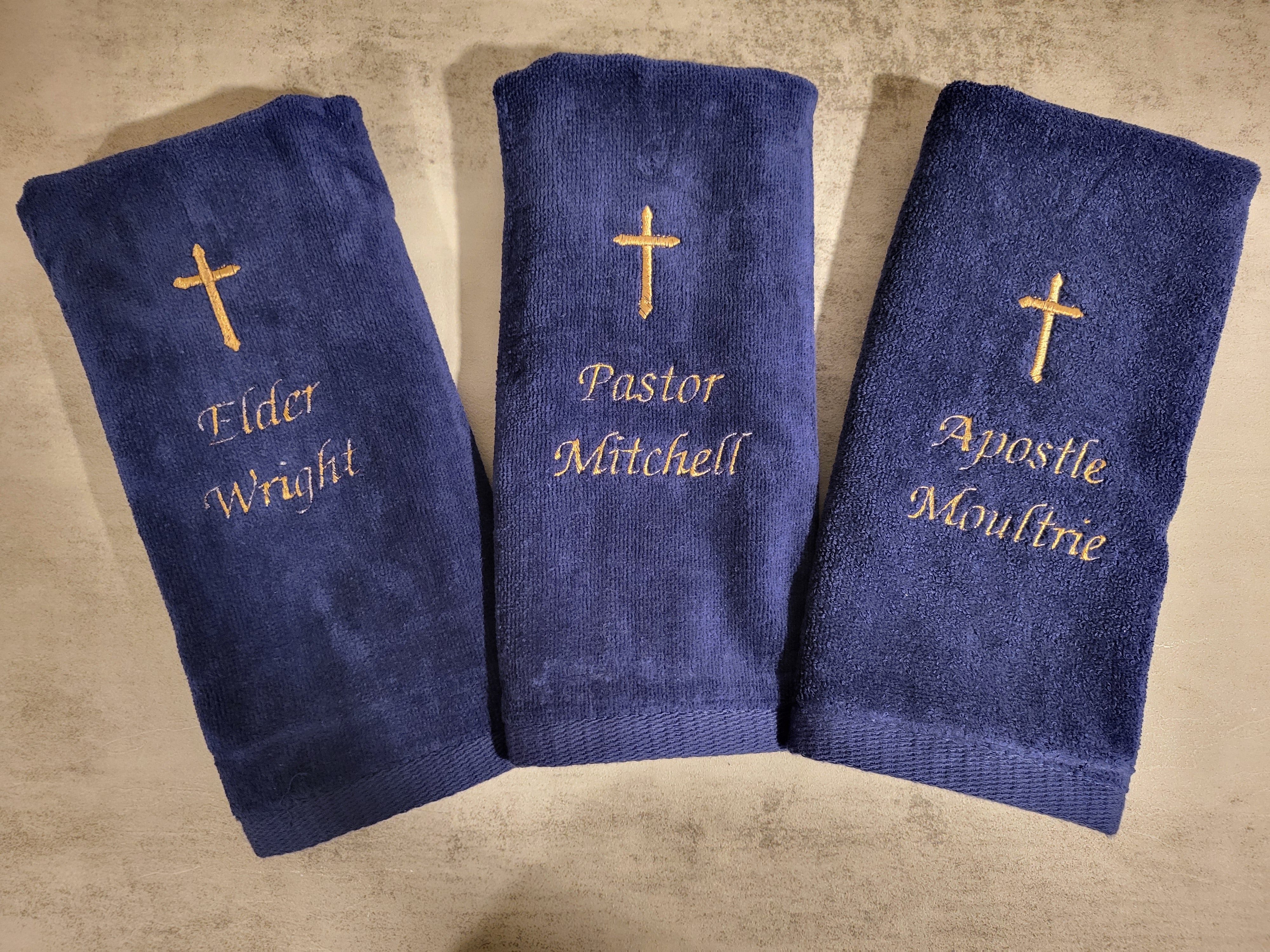 Personalized Preacher Towel | Embroidered Pastor Gift | Father's Day Gift for Minister | Custom Church Towel | Pastor Appreciation