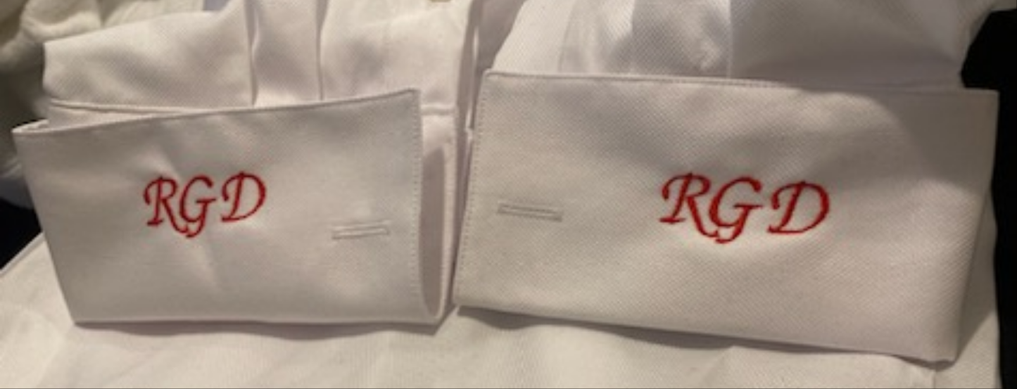 Custom Dress Shirt Cuff Embroidery | for shirt provided in Person only
