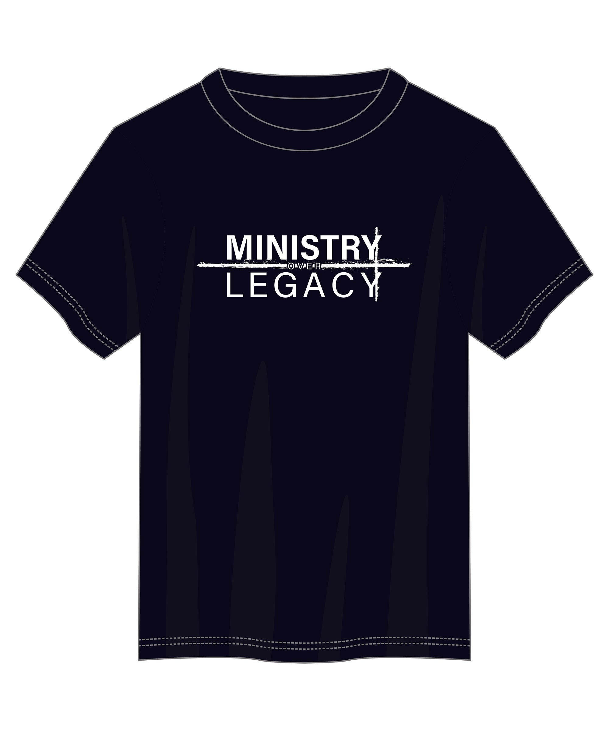 Ministry Over Legacy | Cross Design Christian T-Shirt