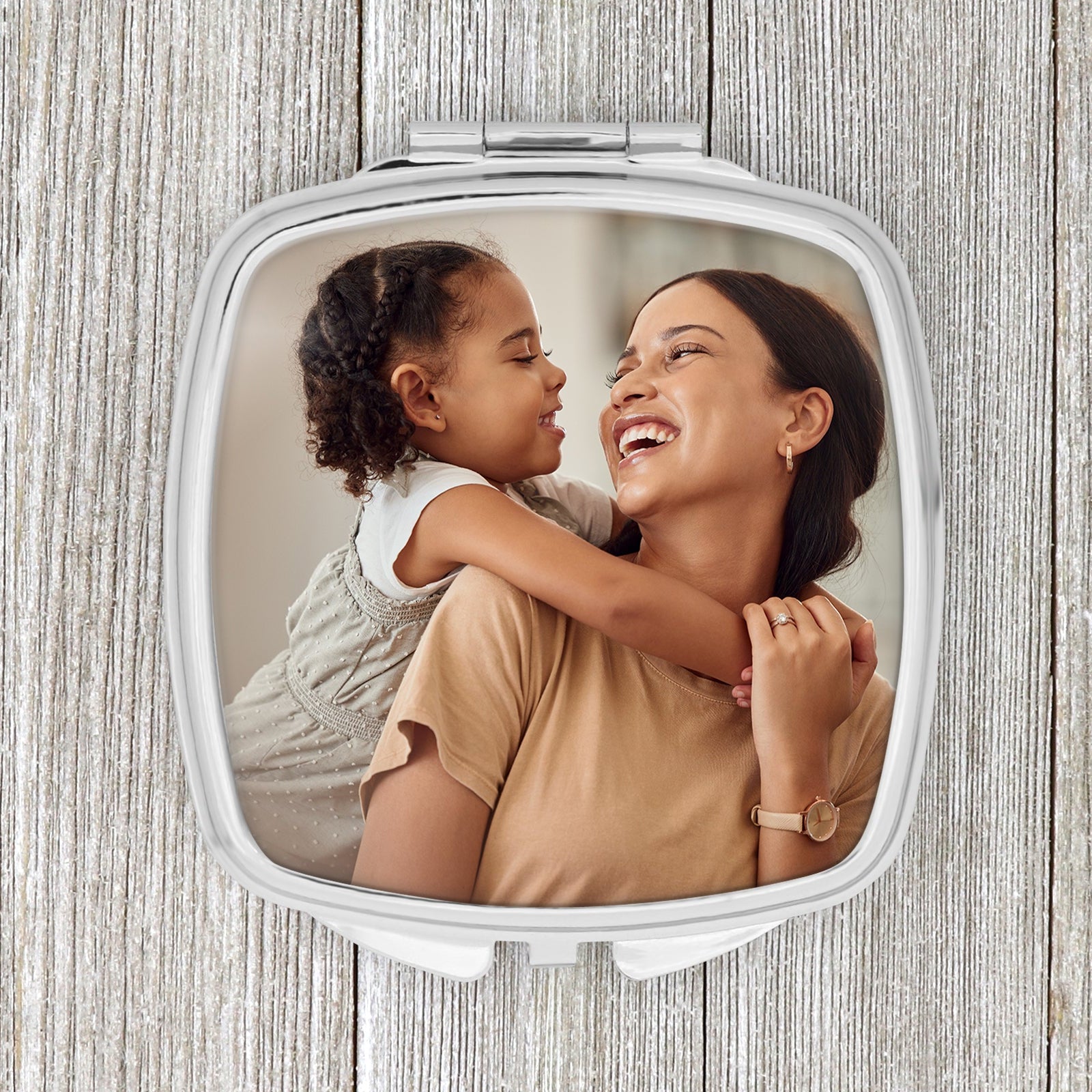 Personalized Square Compact Mirror | Custom Pocket Mirror | Personalized Gift for Bridesmaids, Birthdays & Events