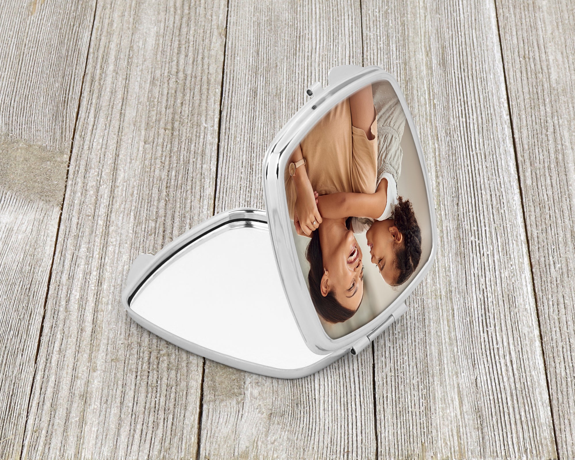 Personalized Square Compact Mirror | Custom Pocket Mirror | Personalized Gift for Bridesmaids, Birthdays & Events