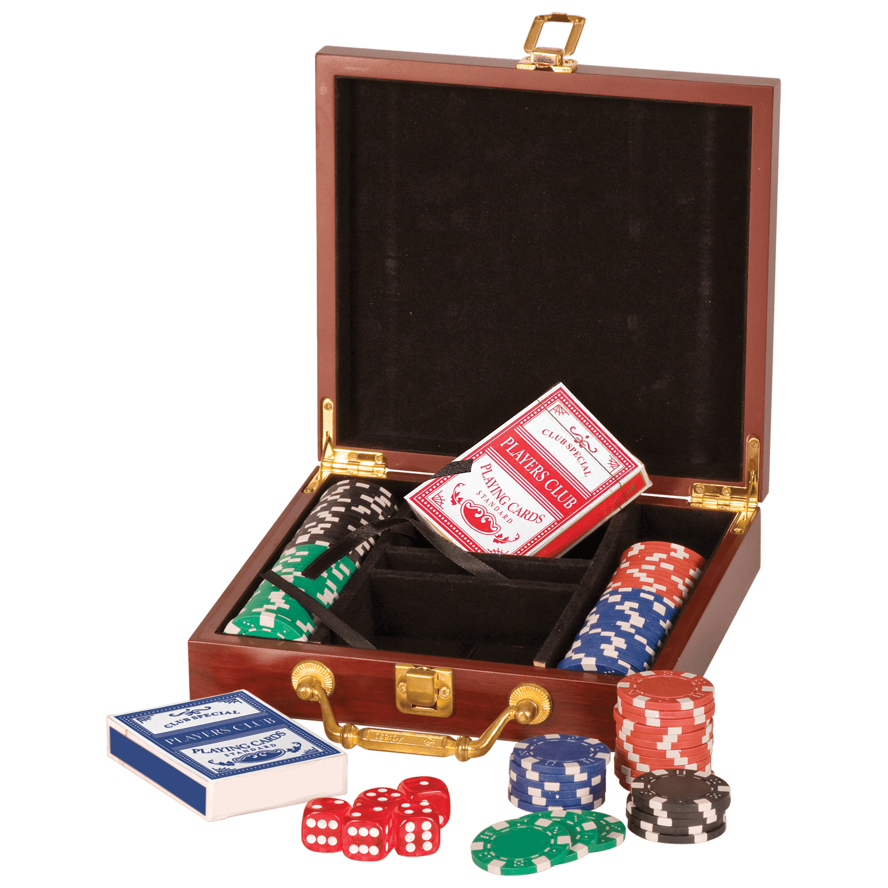 Circle of Suits Personalized Poker Set – Custom Engraved Case