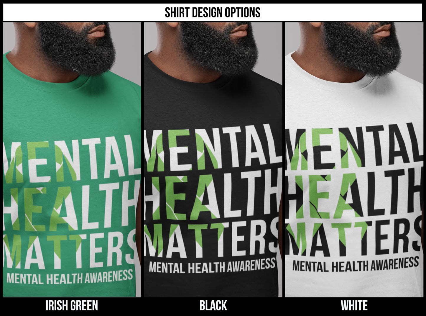 “Mental Health Matters” Ribbon T-Shirt – Awareness Support Tee | Women’s & Men’s Fit