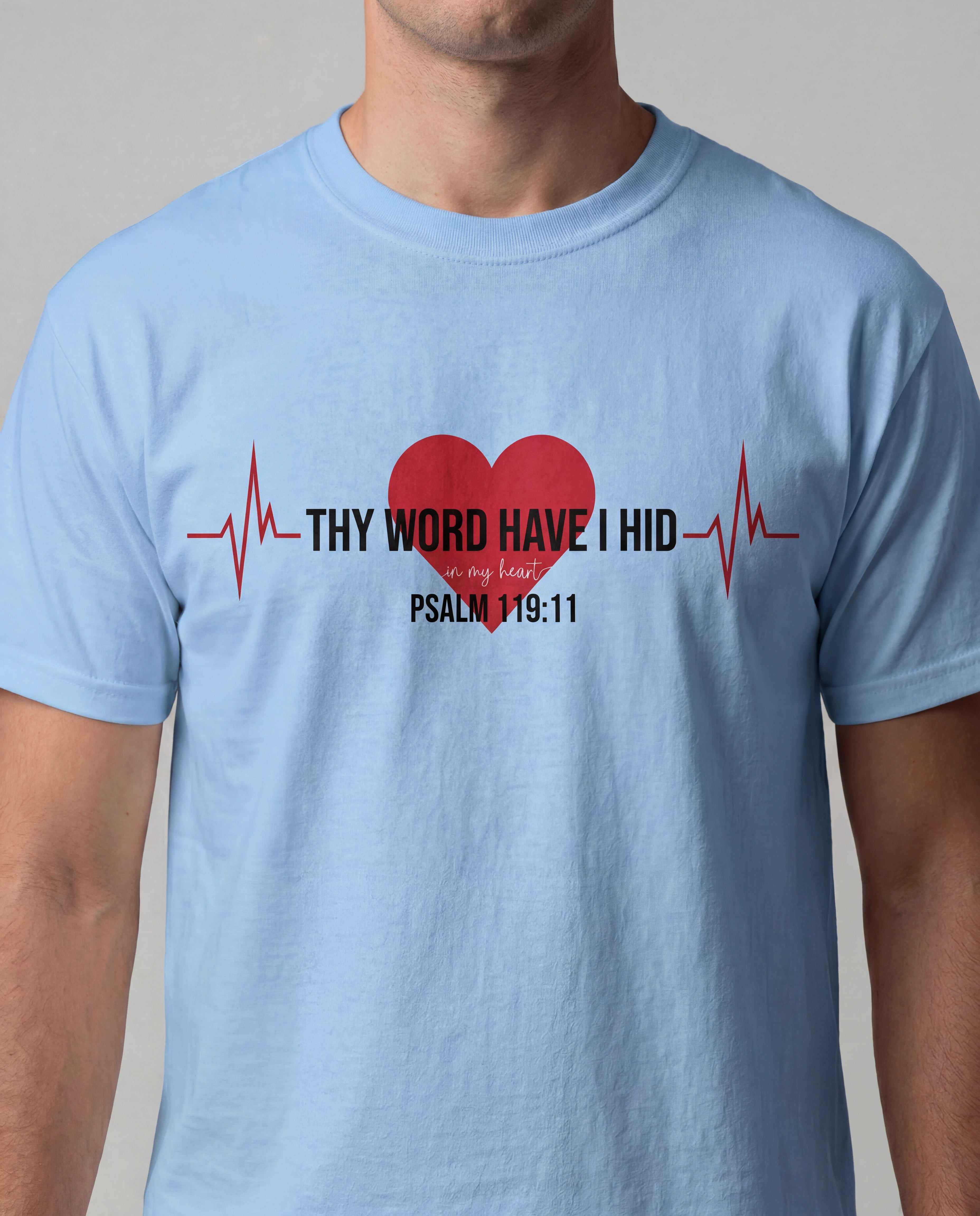 Thy Word Have I Hid in My Heart | Psalm 119:11 Unisex Heavy Cotton T-Shirt
