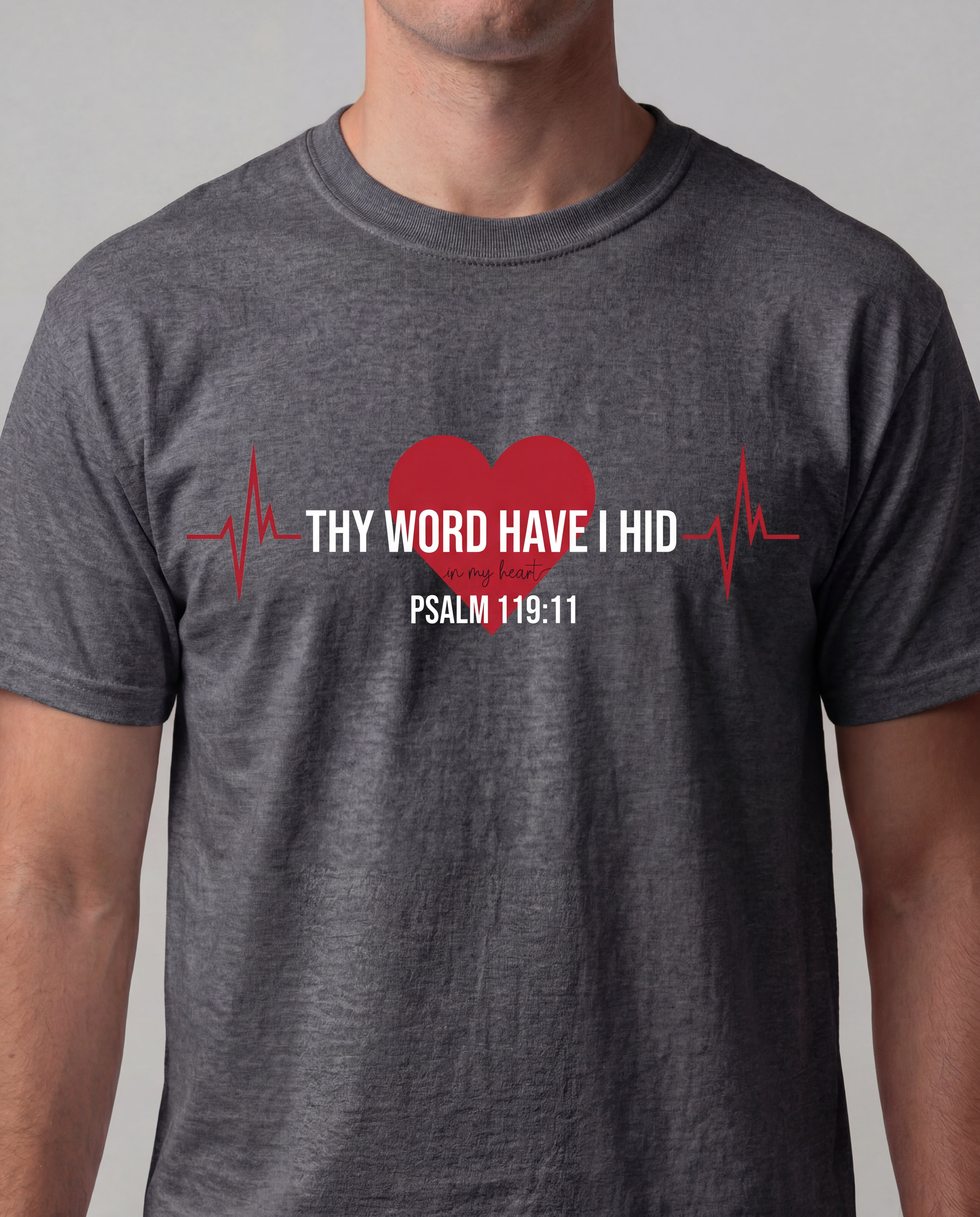 Thy Word Have I Hid in My Heart | Psalm 119:11 Unisex Heavy Cotton T-Shirt