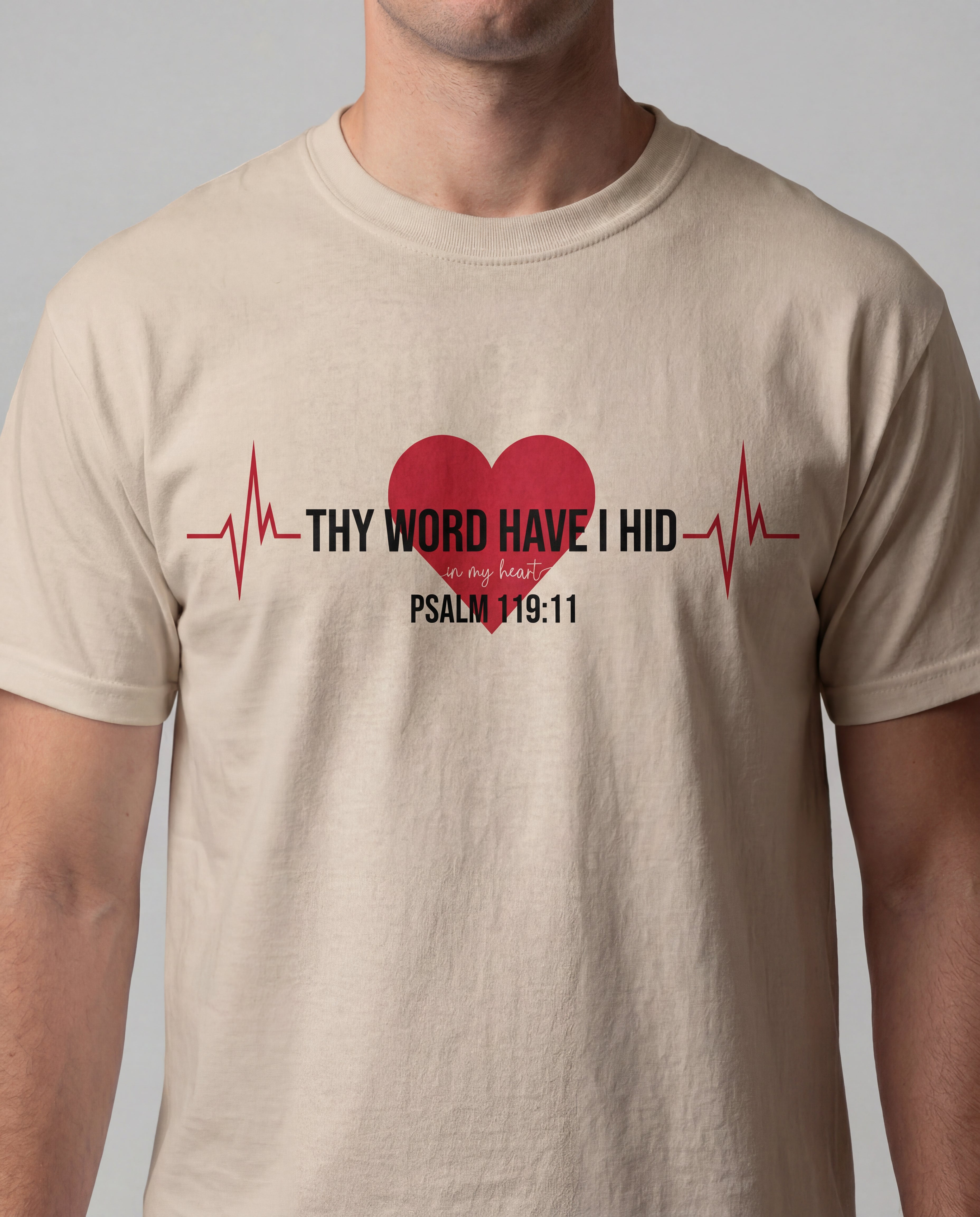 Thy Word Have I Hid in My Heart | Psalm 119:11 Unisex Heavy Cotton T-Shirt