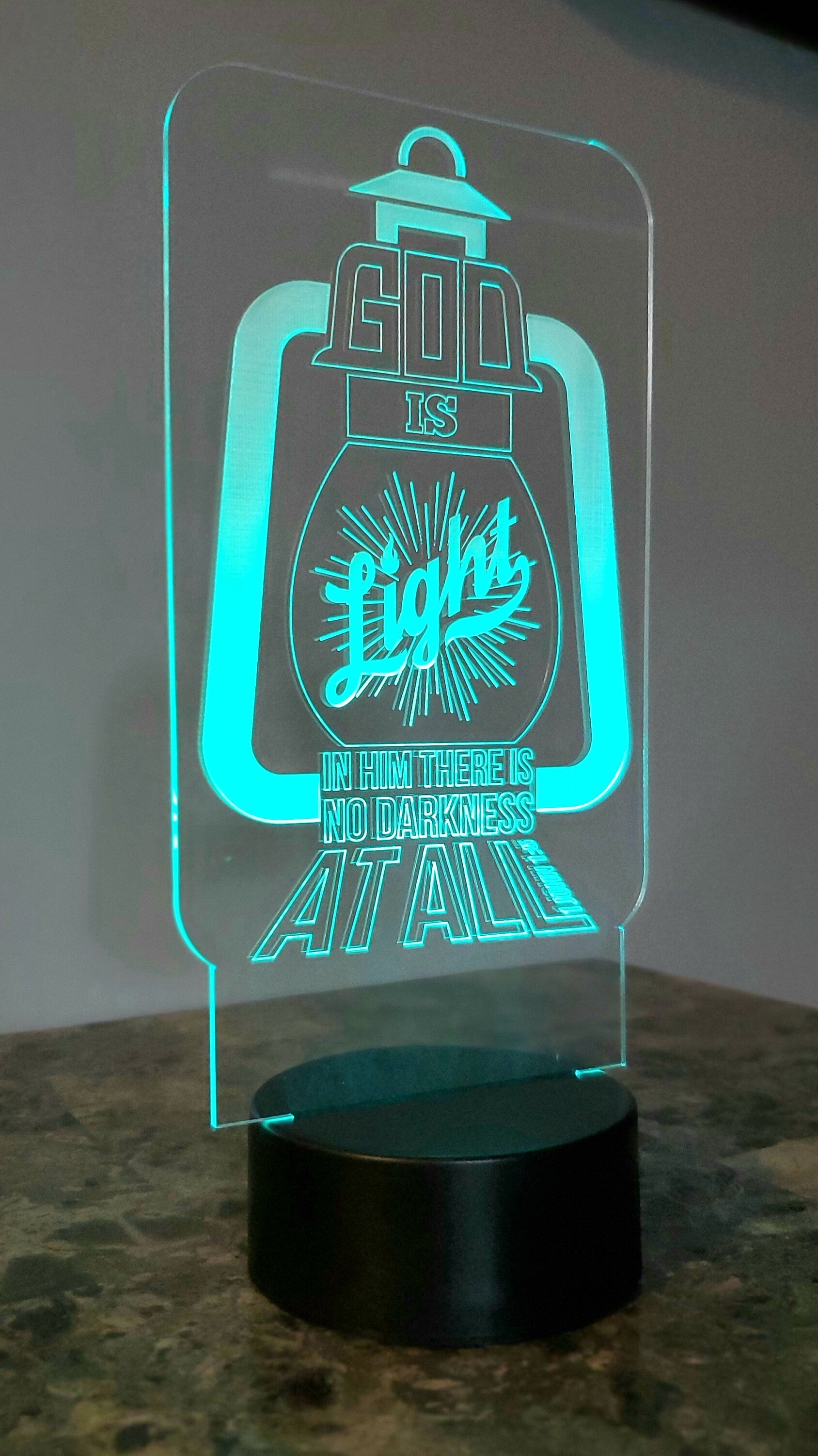 Scripture Light – God Is Light | Lantern LED Night Light (1 John 1:5)