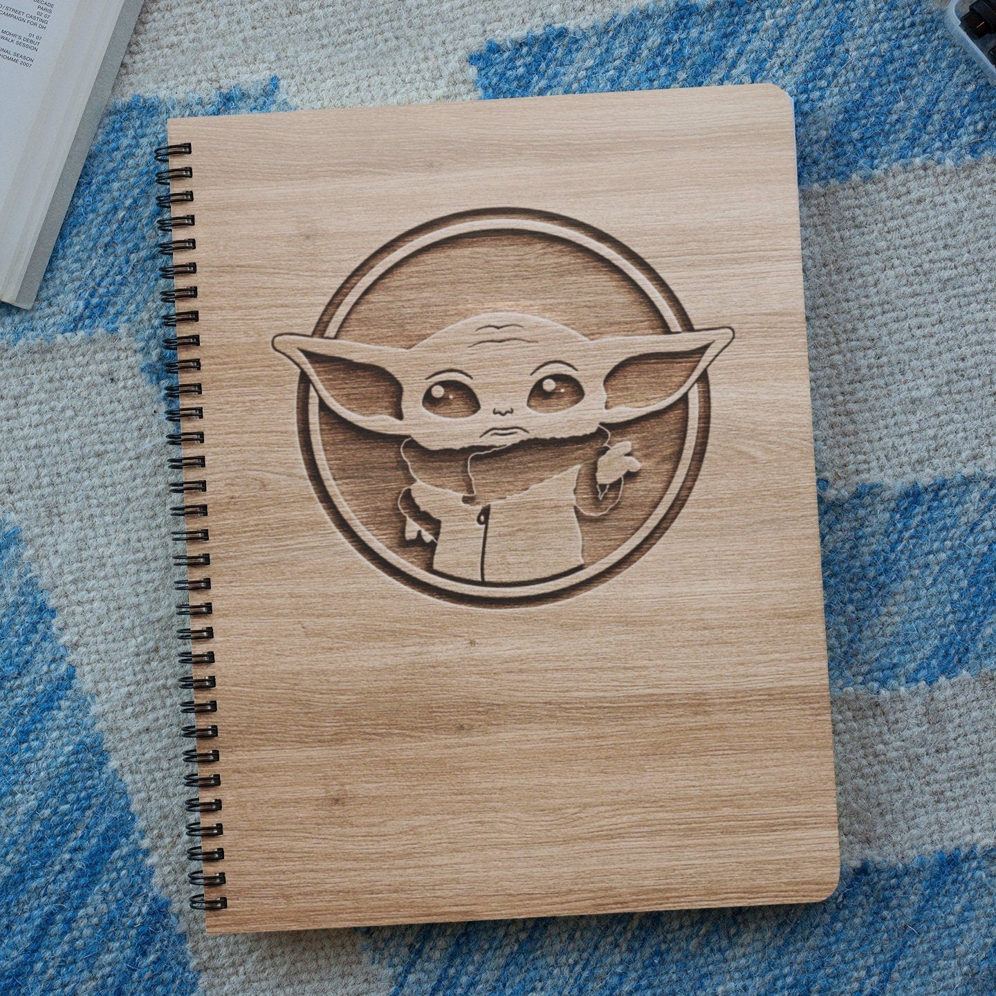 Star Wars Collection Personalized Wood Cover Notebook | Personalized Sketchbook | Customized Engraved Notebook