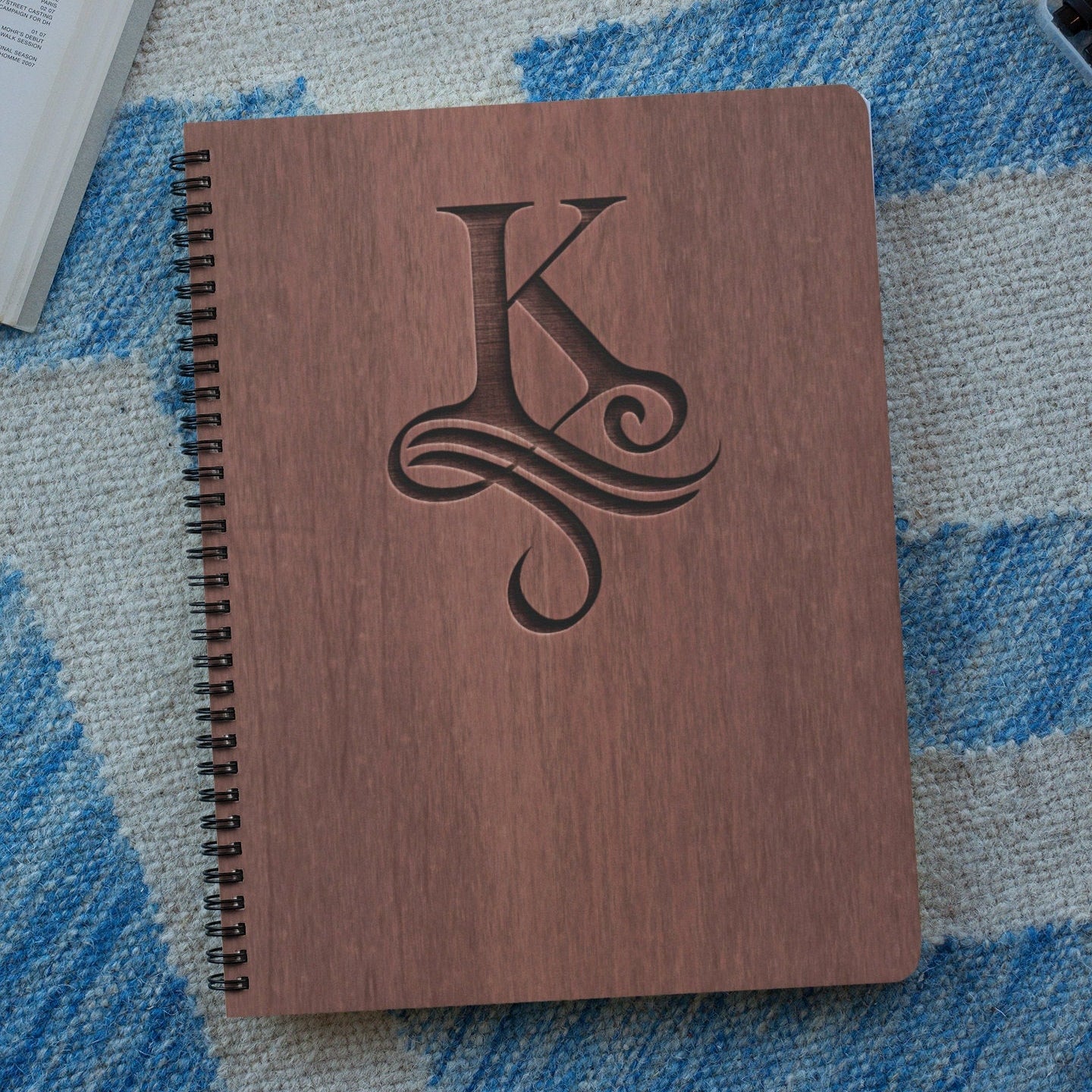Victorian Personalized Wood Cover Notebook | Victorian Personalized Sketchbook | Custom Engraved Notebook