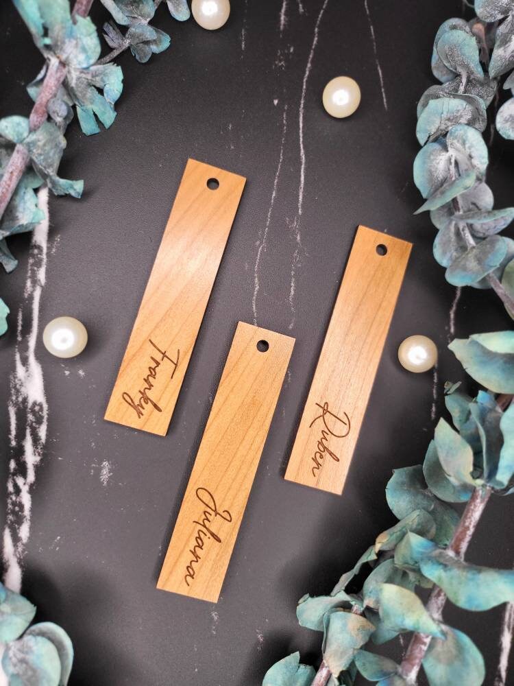 Wedding Place Cards (Small Rectangle) | Small Acrylic Single Line Cards | Personalized Name Cards