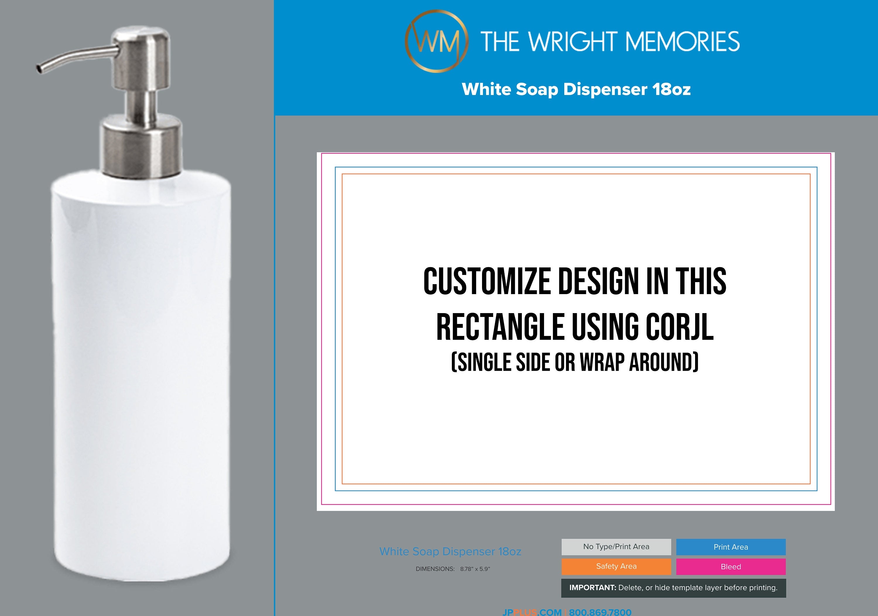 Custom Soap Dispenser – 18oz White Stainless Steel Bottle with Pump | Personalized Bathroom Decor or Kitchen Sink Accessory