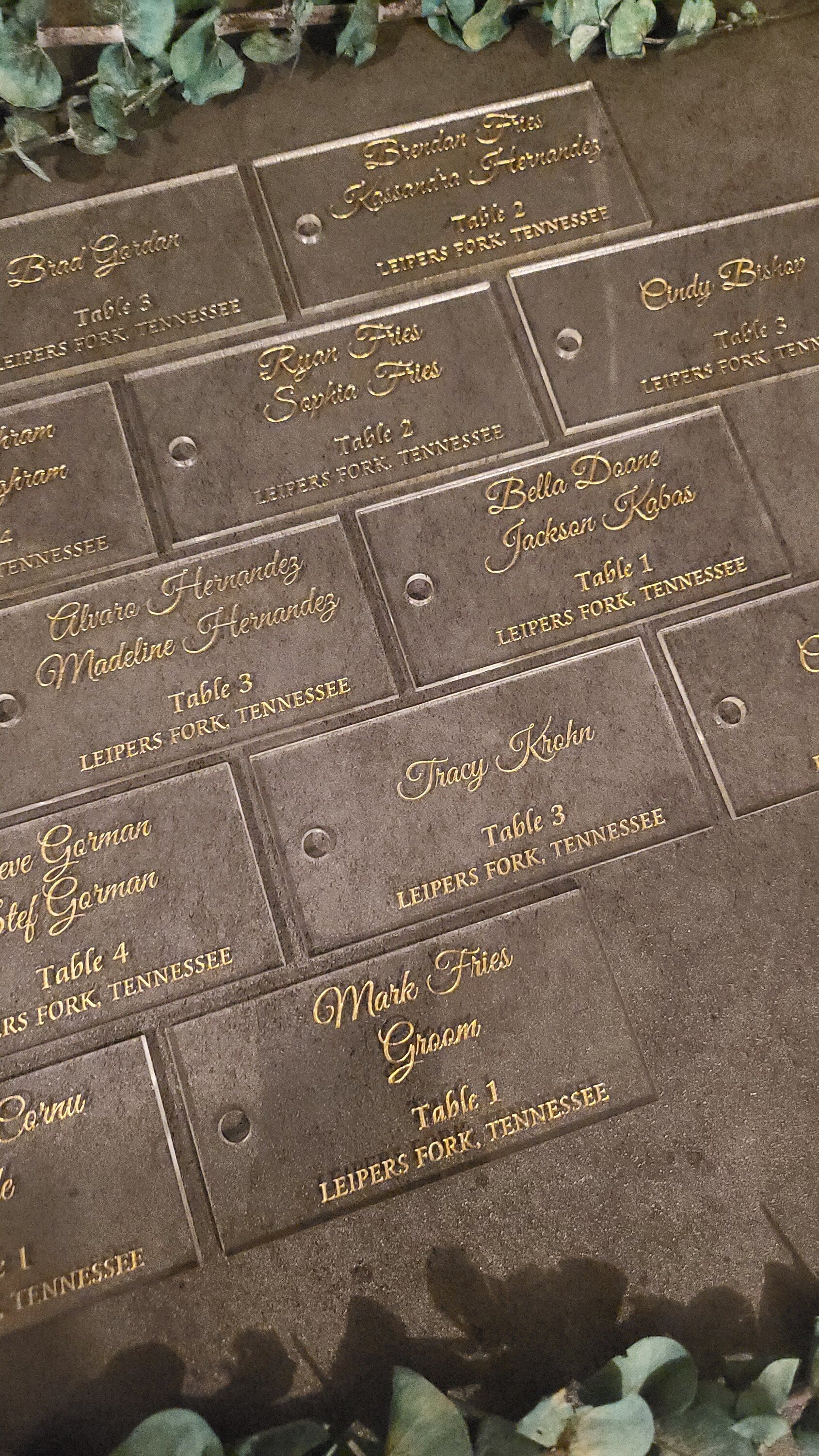 Wedding Place Cards (Rectangle) | Two-Name Place Cards | Event Name Place Cards | Personalized Acrylic Name Cards