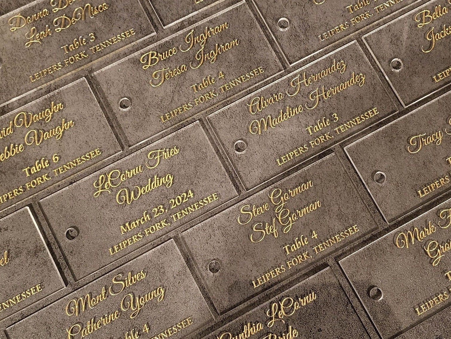 Wedding Place Cards (Rectangle) | Two-Name Place Cards | Event Name Place Cards | Personalized Acrylic Name Cards