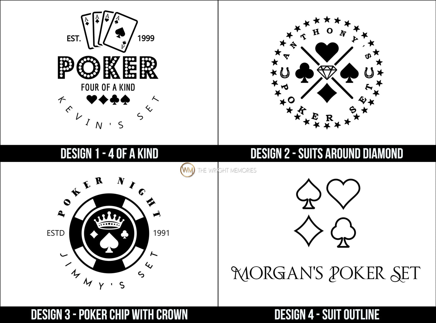 Personalized Poker Gift Set | 300 Chip Poker Set | Best Man Gift | Game Night