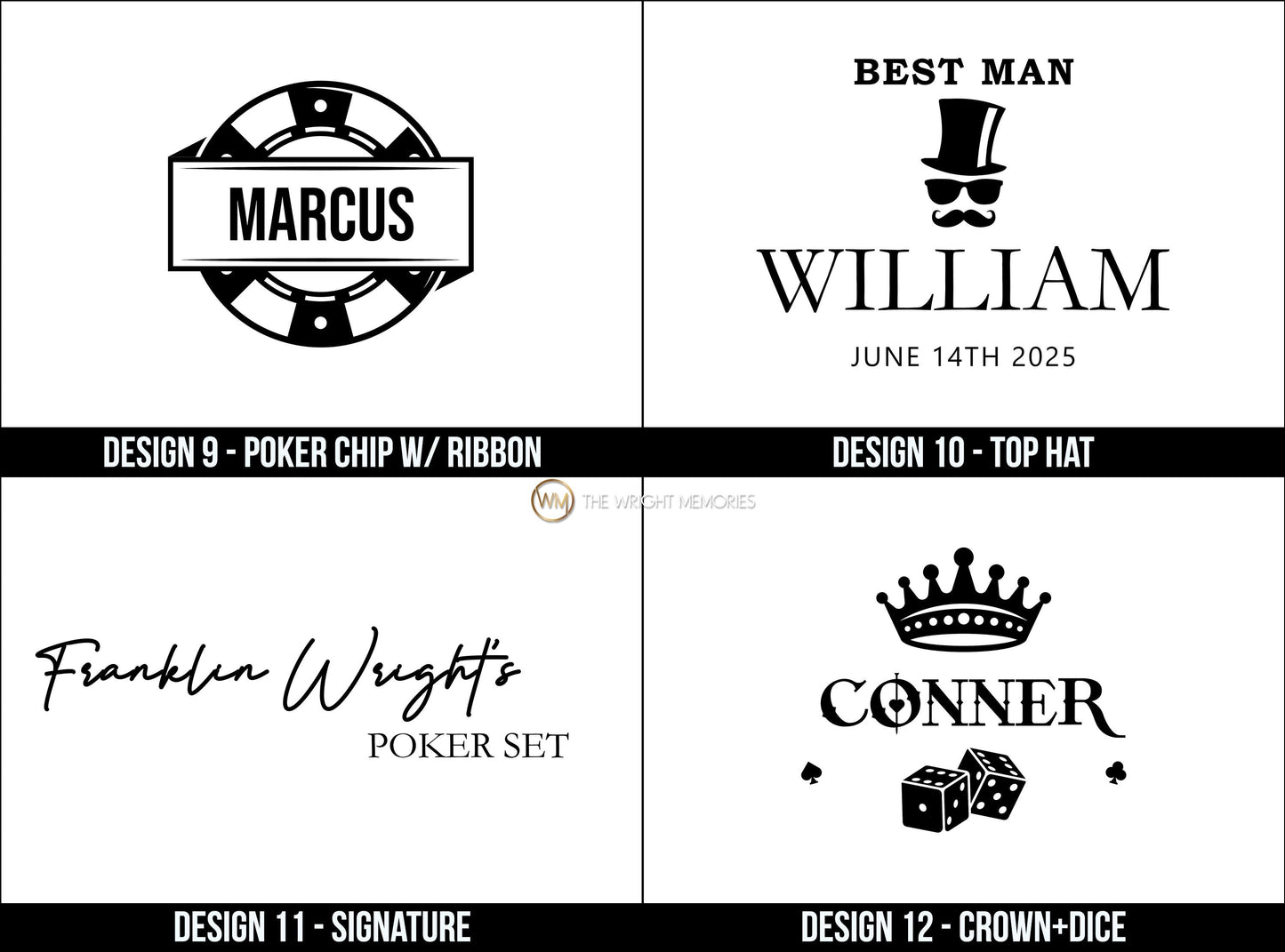 Personalized Poker Gift Set | 300 Chip Poker Set | Best Man Gift | Game Night