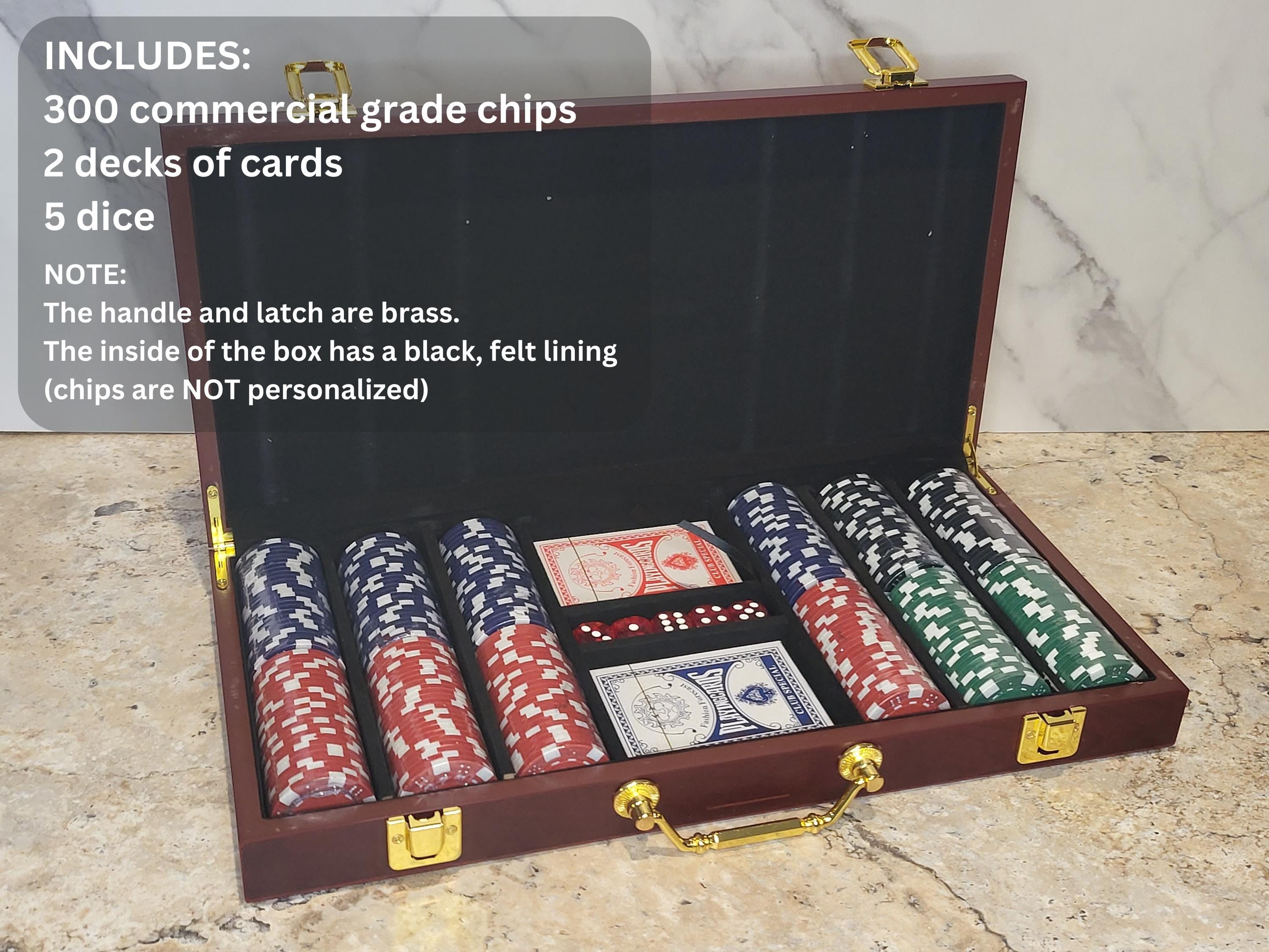 Personalized Poker Gift Set | 300 Chip Poker Set | Best Man Gift | Game Night