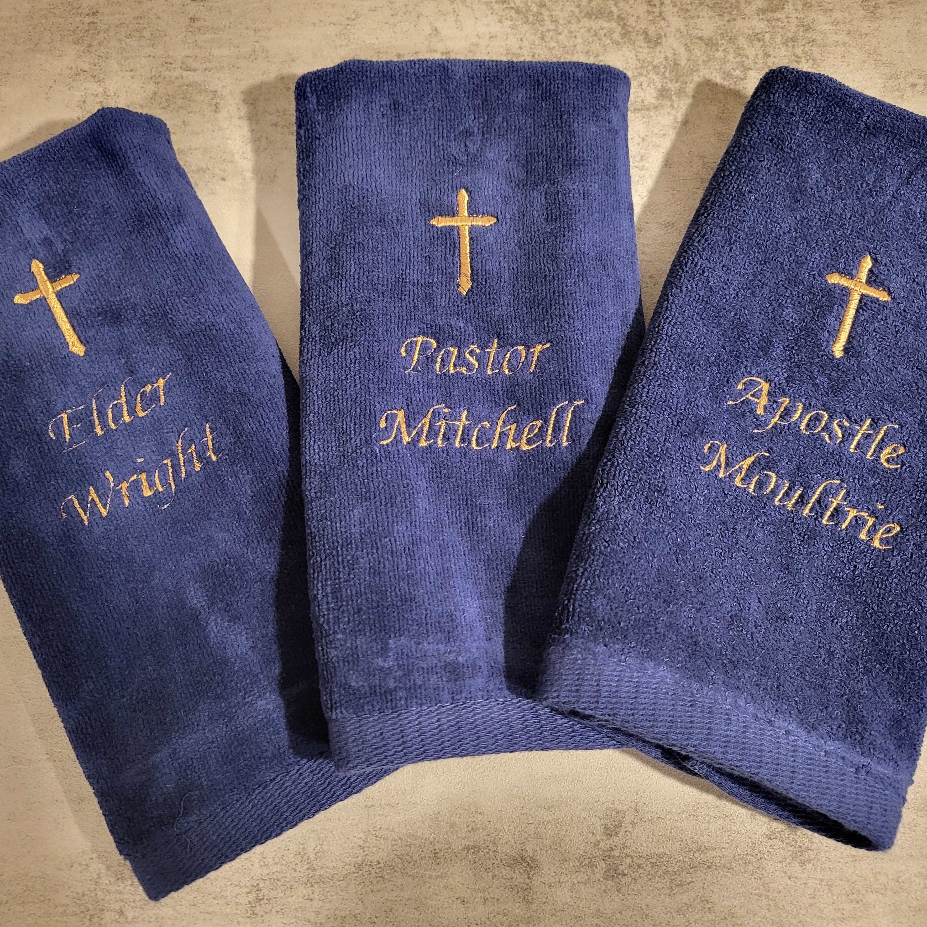 Personalized Preacher Towel | Embroidered Pastor Gift | Father's Day Gift for Minister | Custom Church Towel | Pastor Appreciation