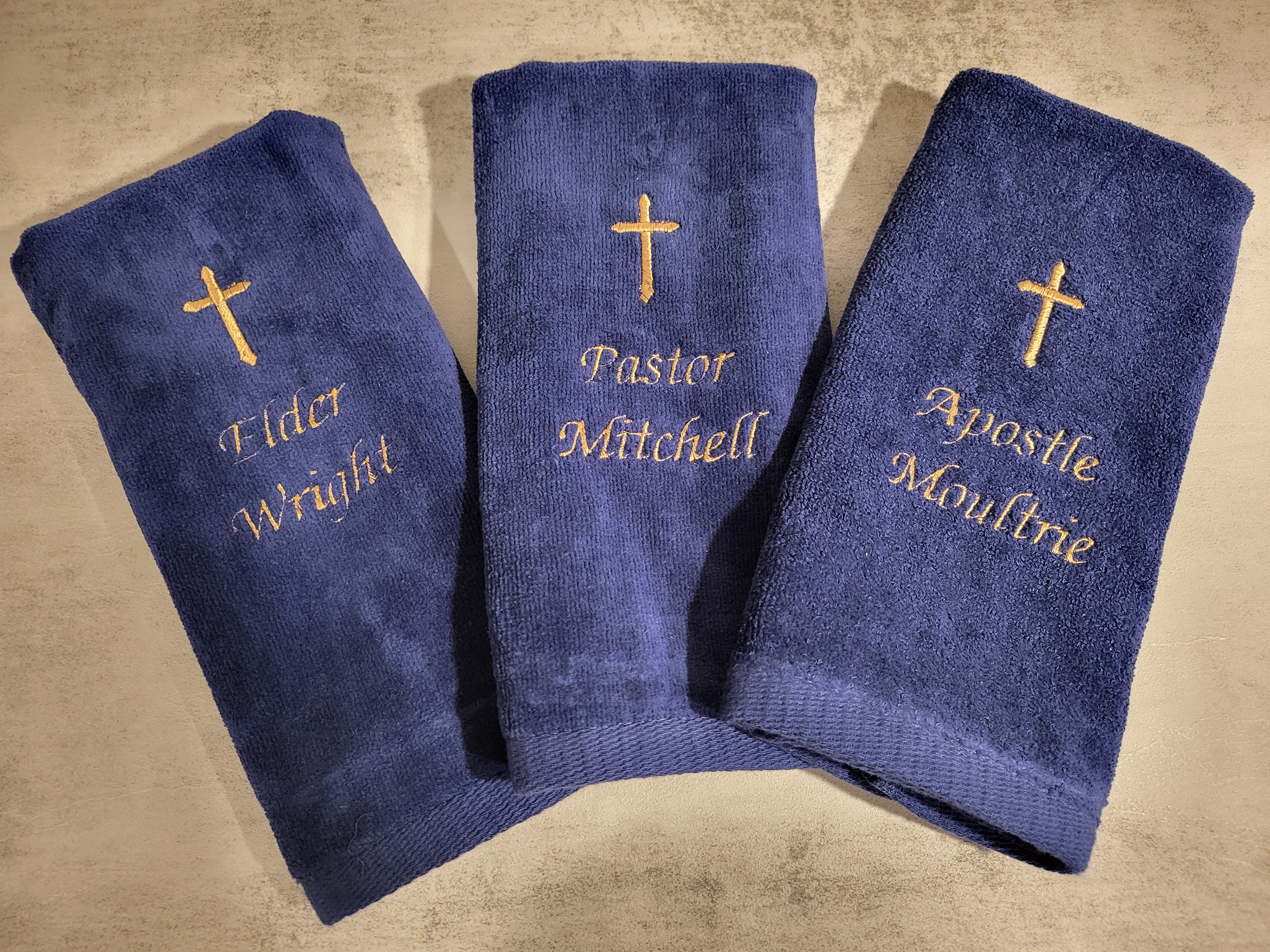 Personalized Preacher Towel | Embroidered Pastor Gift | Father's Day Gift for Minister | Custom Church Towel | Pastor Appreciation