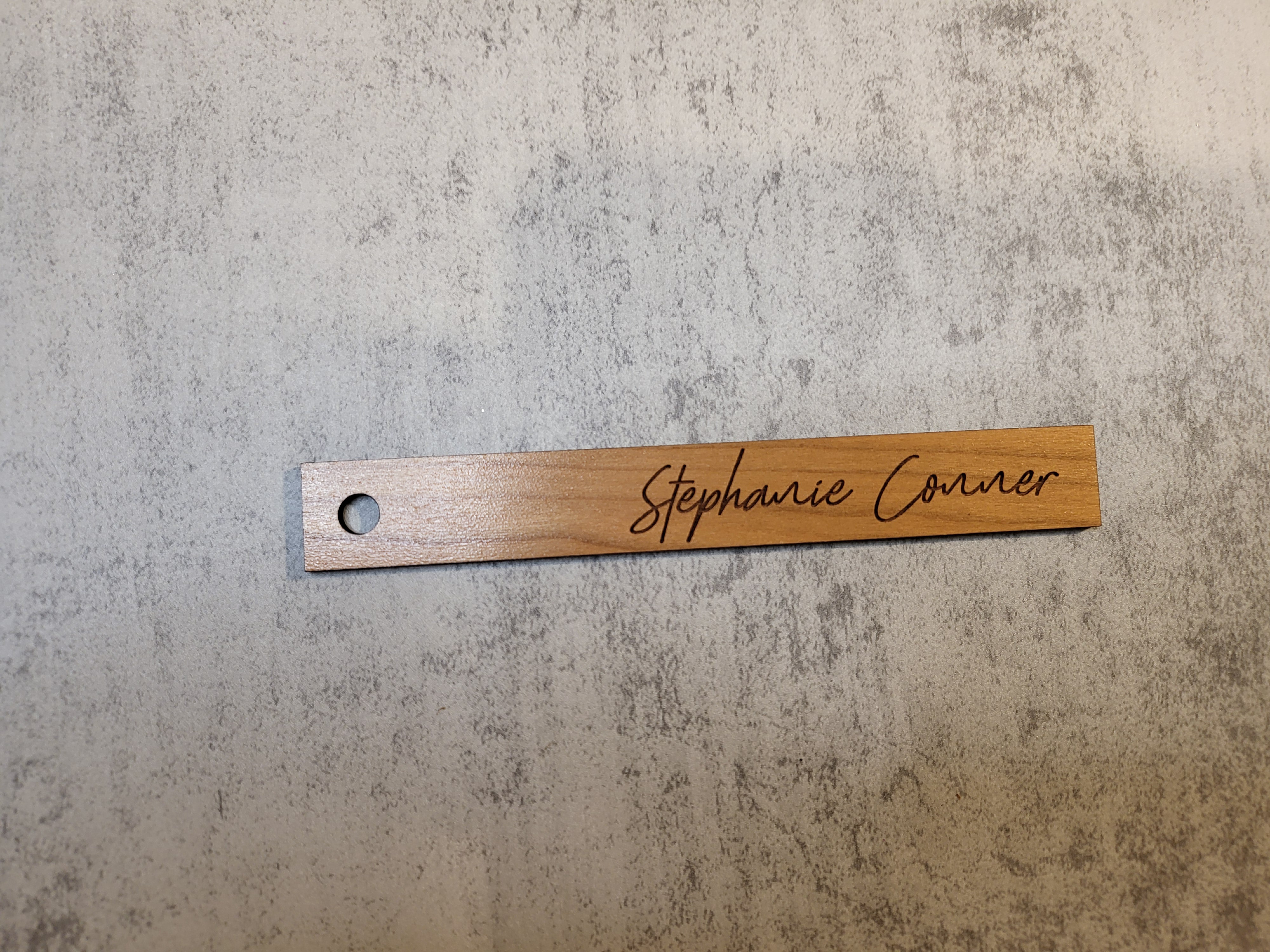 Personalized Wedding Name Tags with Ribbon Hole | Engraved Escort Place Cards | Wooden & Acrylic Guest Name Tags | Wedding Seating Tags