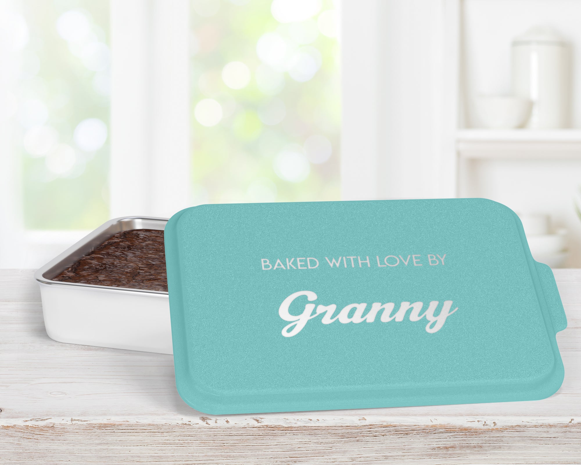Baked With Love By – Personalized Baking Pan | Custom Engraved Aluminum Cake Pan