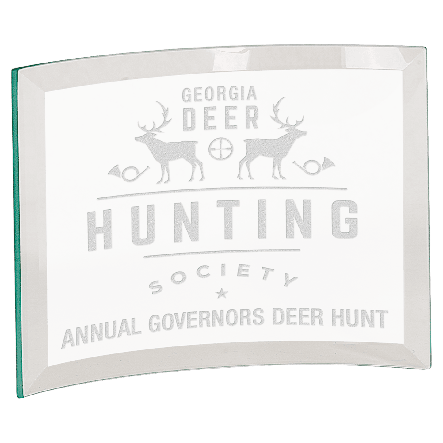 Beveled Jade Glass Crescent Award | Custom Engraved and Personalized Award | Employee Awards | Unique Custom Awards