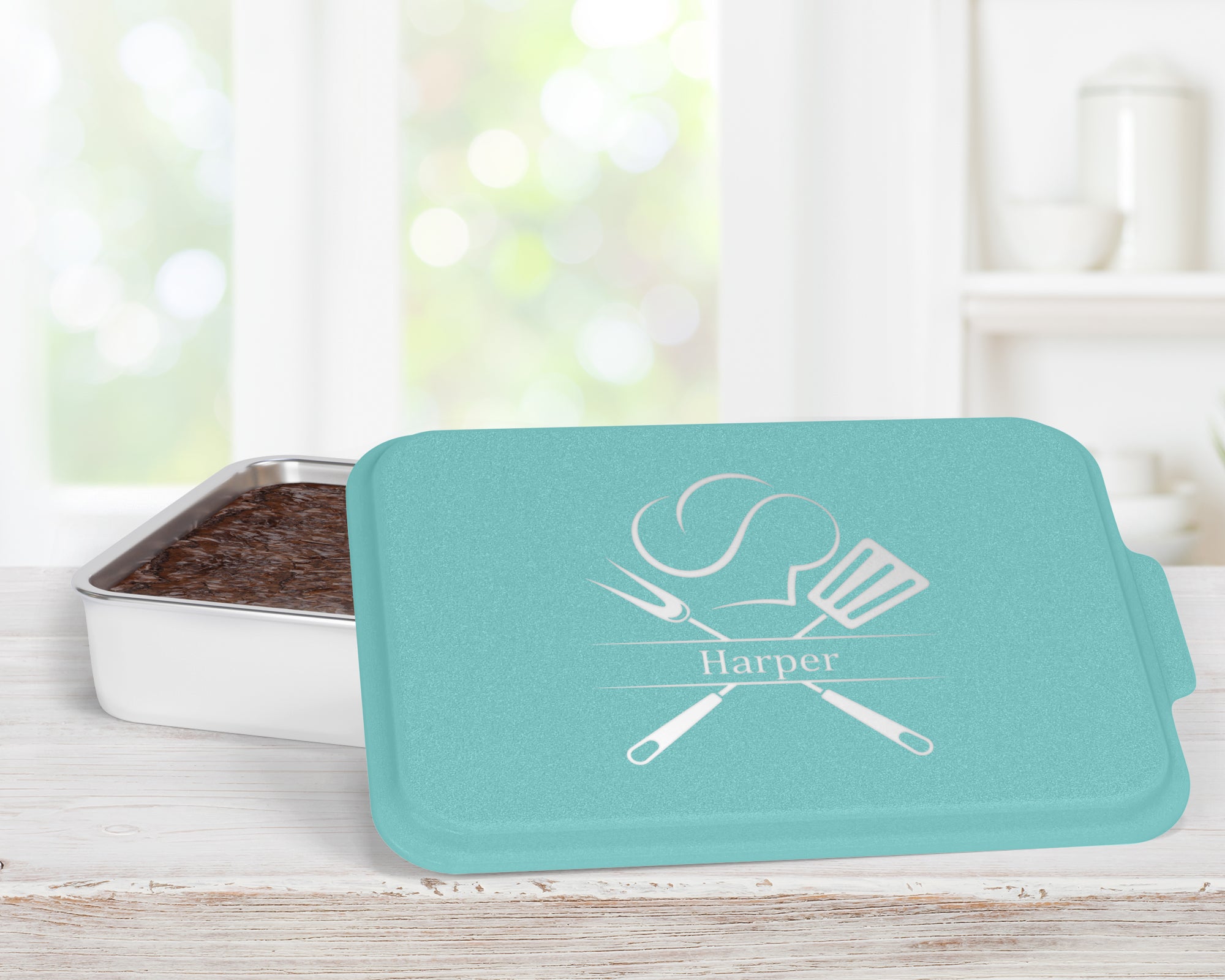 Chef Hat Personalized Baking Pan | Custom Engraved Aluminum Cake Pan