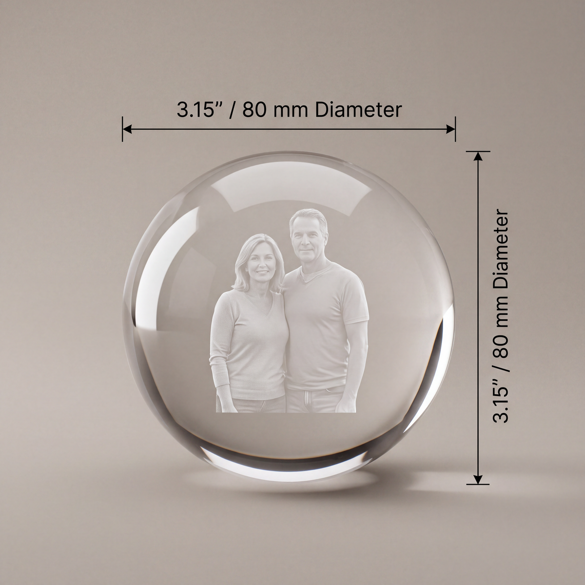 Personalized 3D Crystal Photo Ball | Custom Photo Keepsake