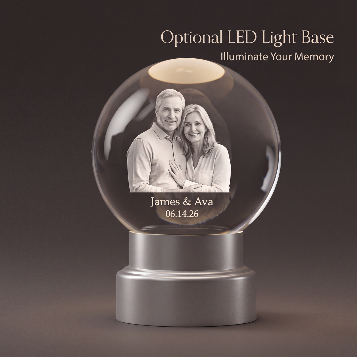Personalized 3D Crystal Photo Ball | Custom Photo Keepsake