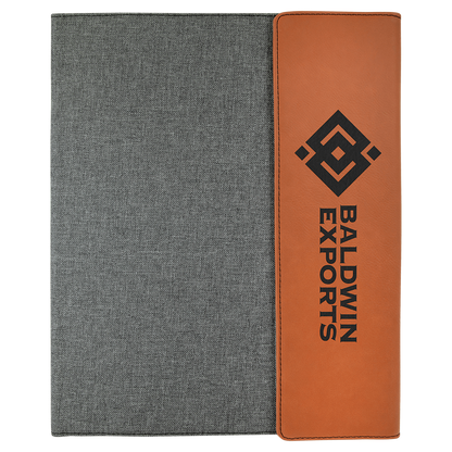 Personalized Canvas Portfolio | Custom Engraved Leatherette Flap | Business Gift | Graduation Gift | Ministry Gift | Professional Gift
