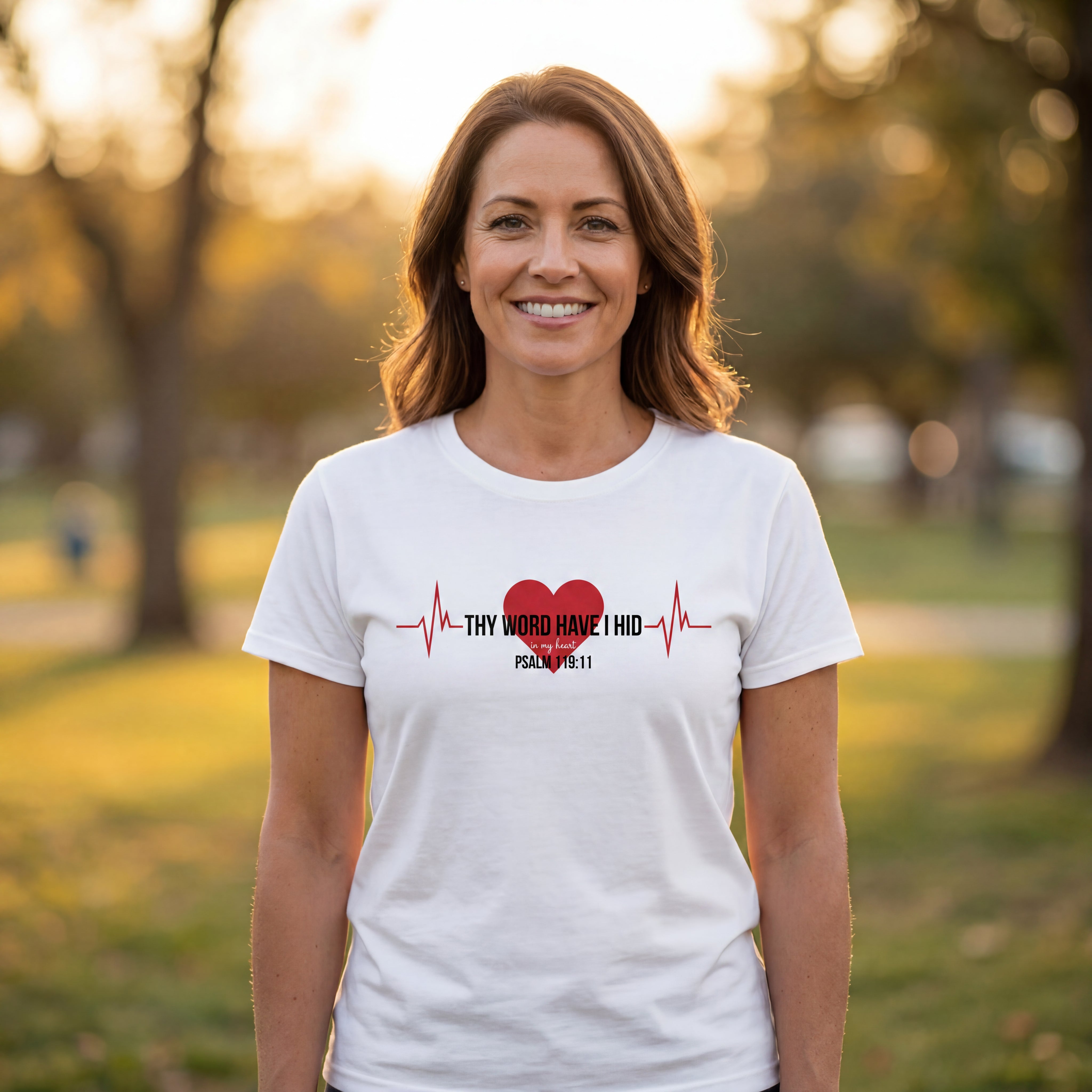 Thy Word Have I Hid in My Heart | Psalm 119:11 Unisex Heavy Cotton T-Shirt