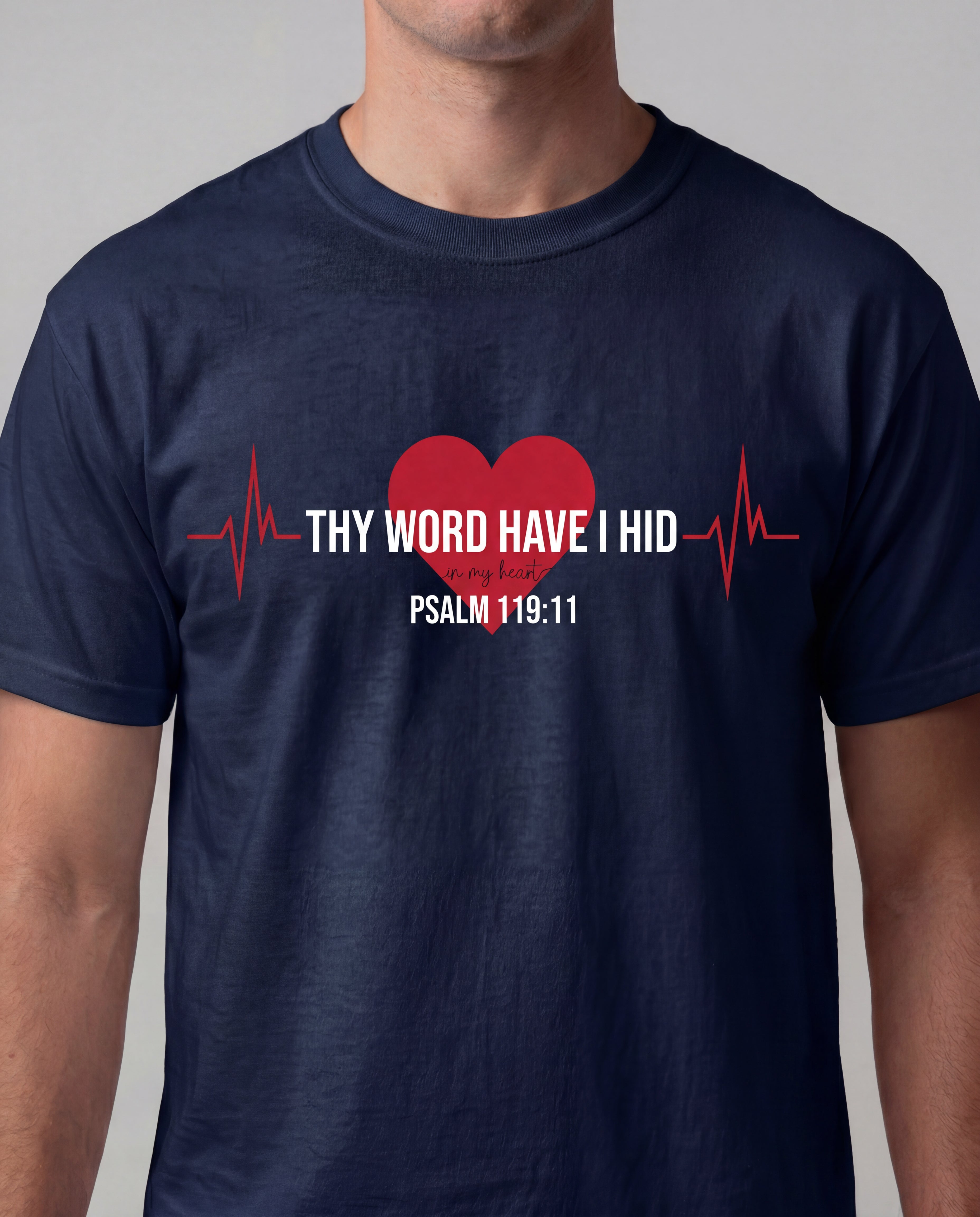 Thy Word Have I Hid in My Heart | Psalm 119:11 Unisex Heavy Cotton T-Shirt