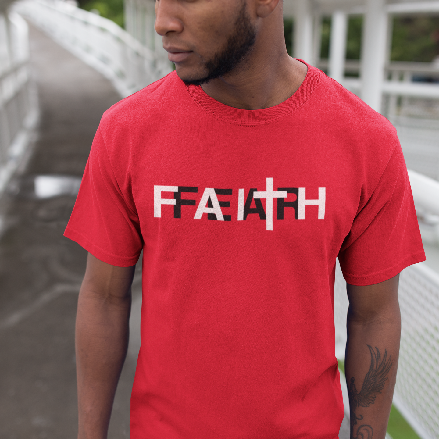 Faith Over Fear (Overlap Design) | Christian T-Shirt