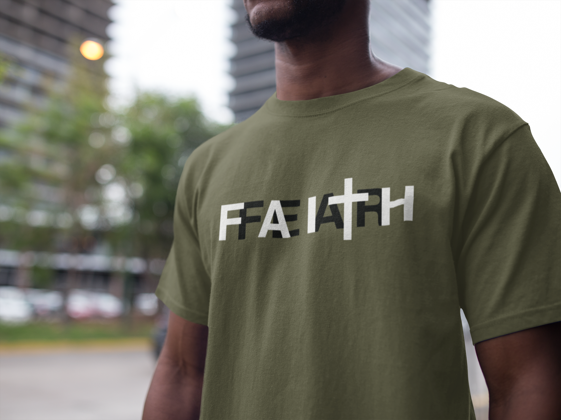 Faith Over Fear (Overlap Design) | Christian T-Shirt