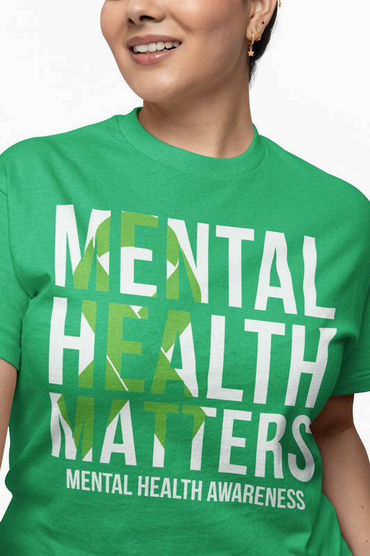 “Mental Health Matters” Ribbon T-Shirt – Awareness Support Tee | Women’s & Men’s Fit