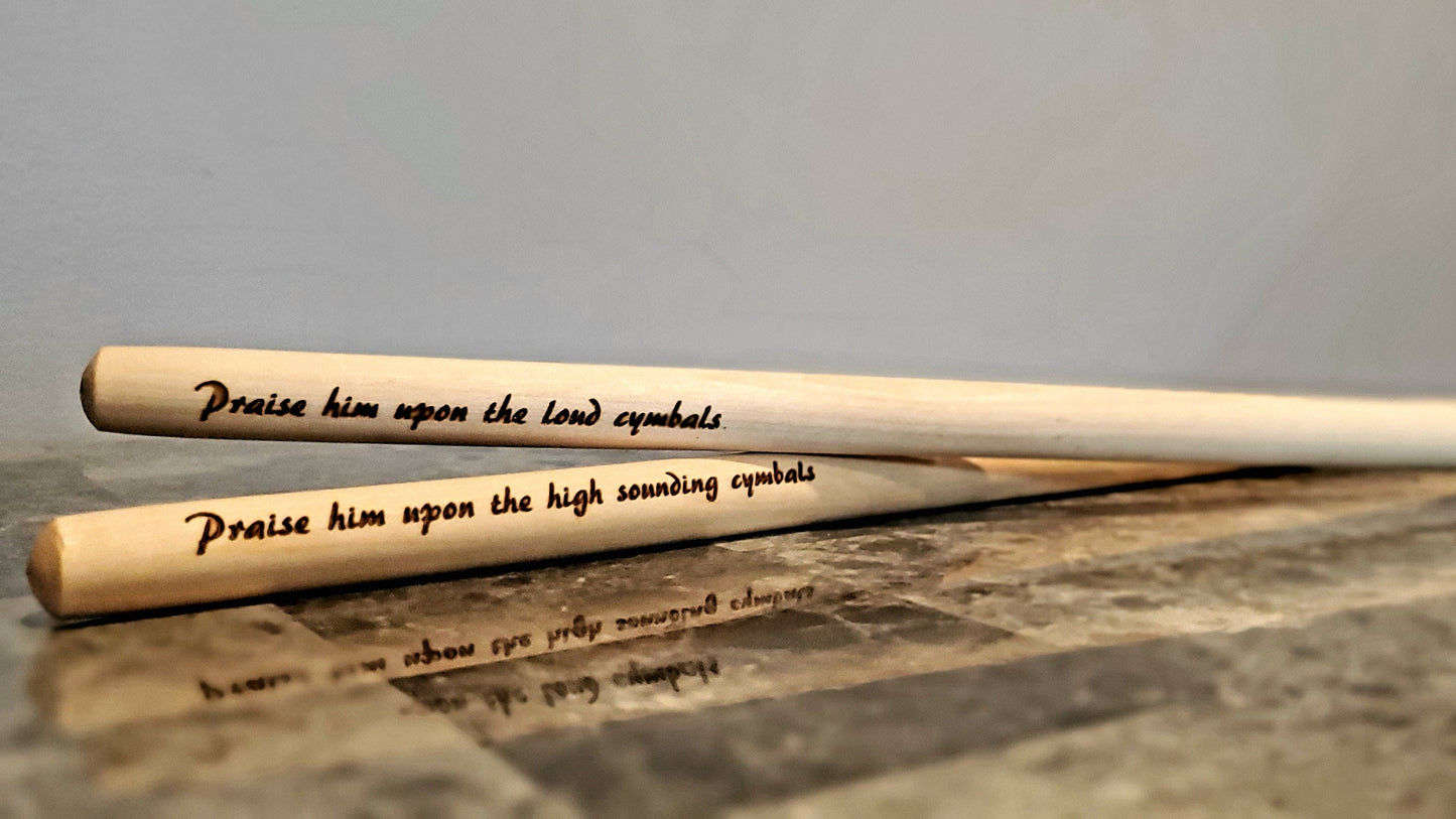 Personalized Pair of Drumsticks | Customized Message Drum Sticks Set