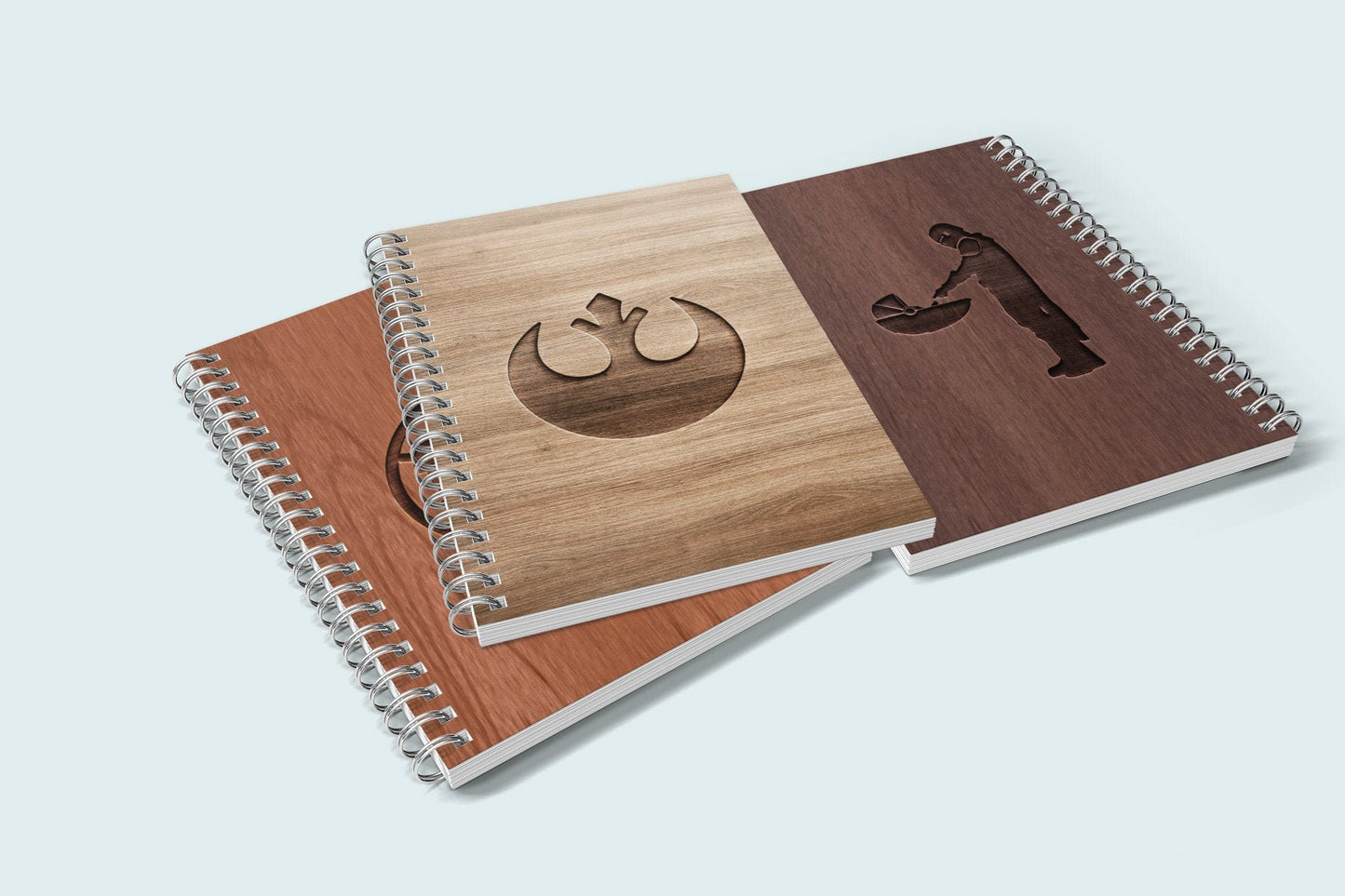 Star Wars Collection Personalized Wood Cover Notebook | Personalized Sketchbook | Customized Engraved Notebook