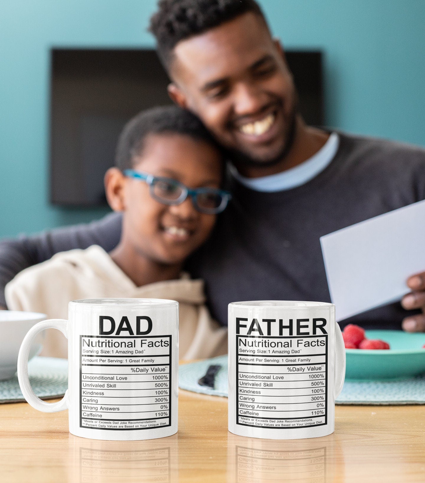 Dad/Father Nutrition Facts Mug | Personalized Mug | Magic Mug