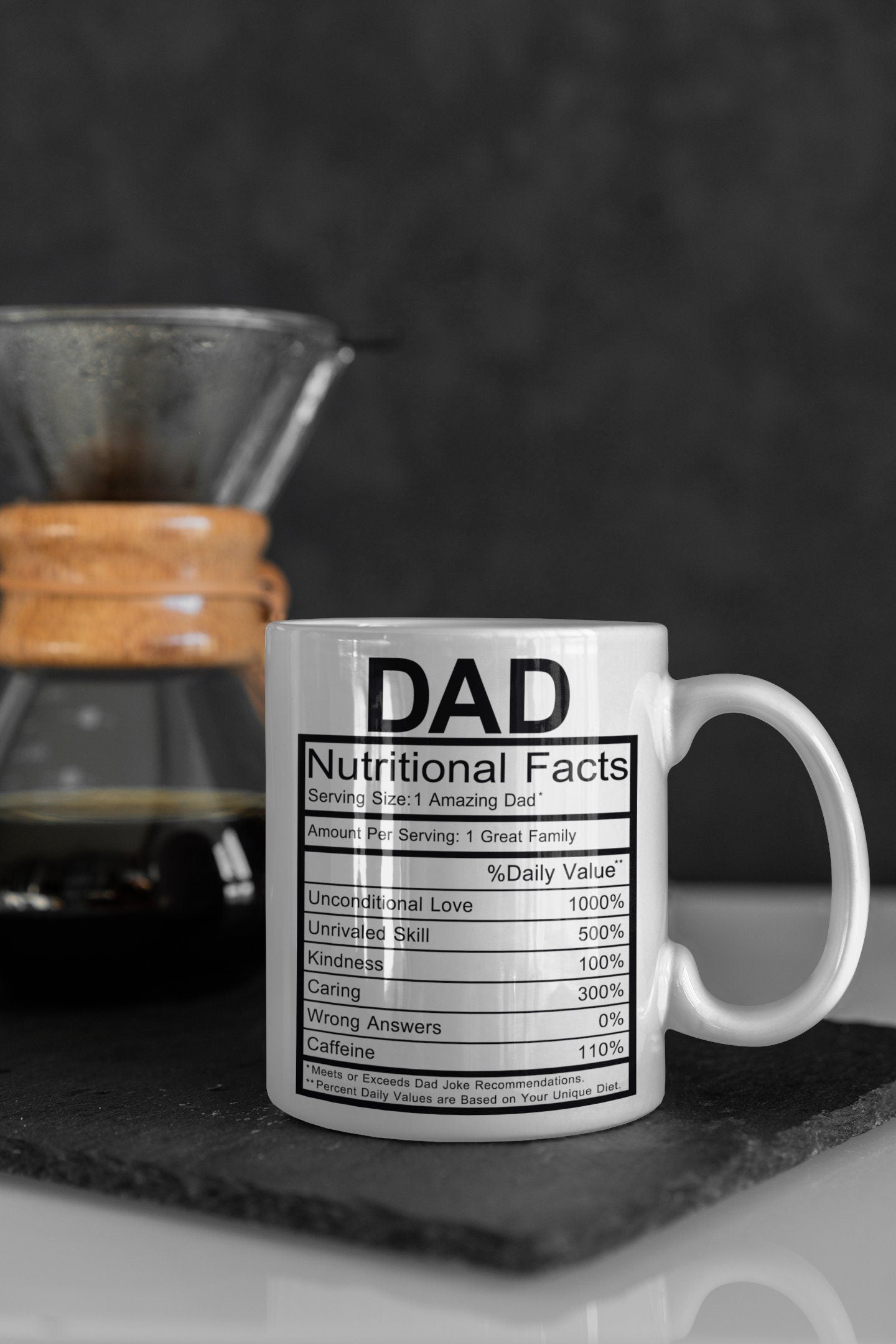 Dad/Father Nutrition Facts Mug | Personalized Mug | Magic Mug