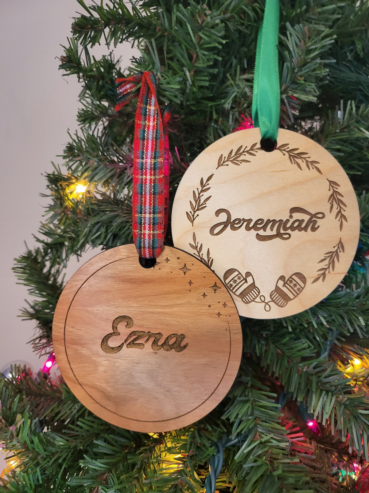 Personalized Engraved Wood Ornament | Name Christmas Ornament