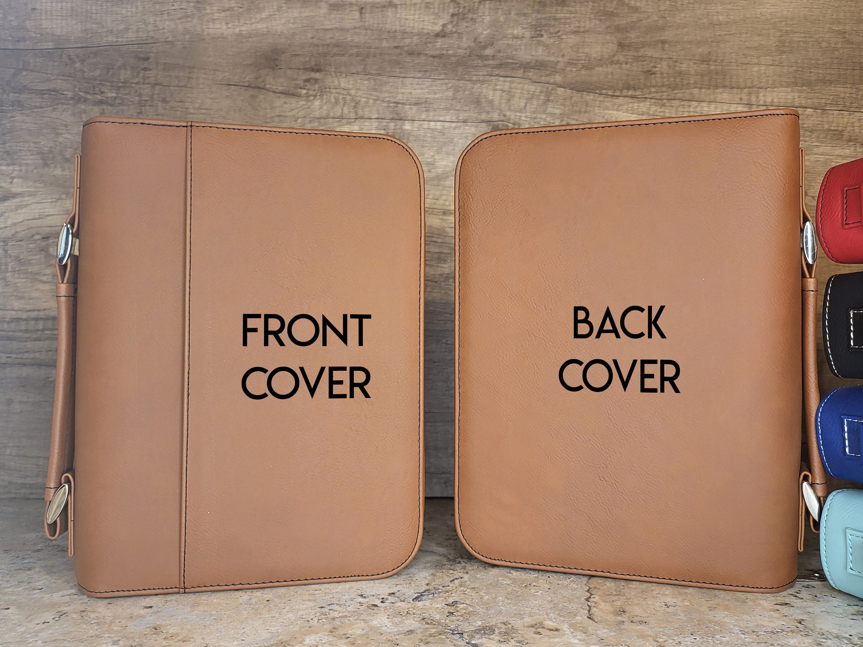 Personalized Leather Bible Cover with Zipper | Custom Engraved Bible Case | Large 7.5” x 10.75” | Christian Gift for Him or Her