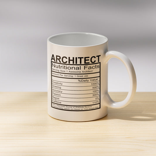 Architect Nutrition Facts Mug | Personalized Mug | Magic Mug