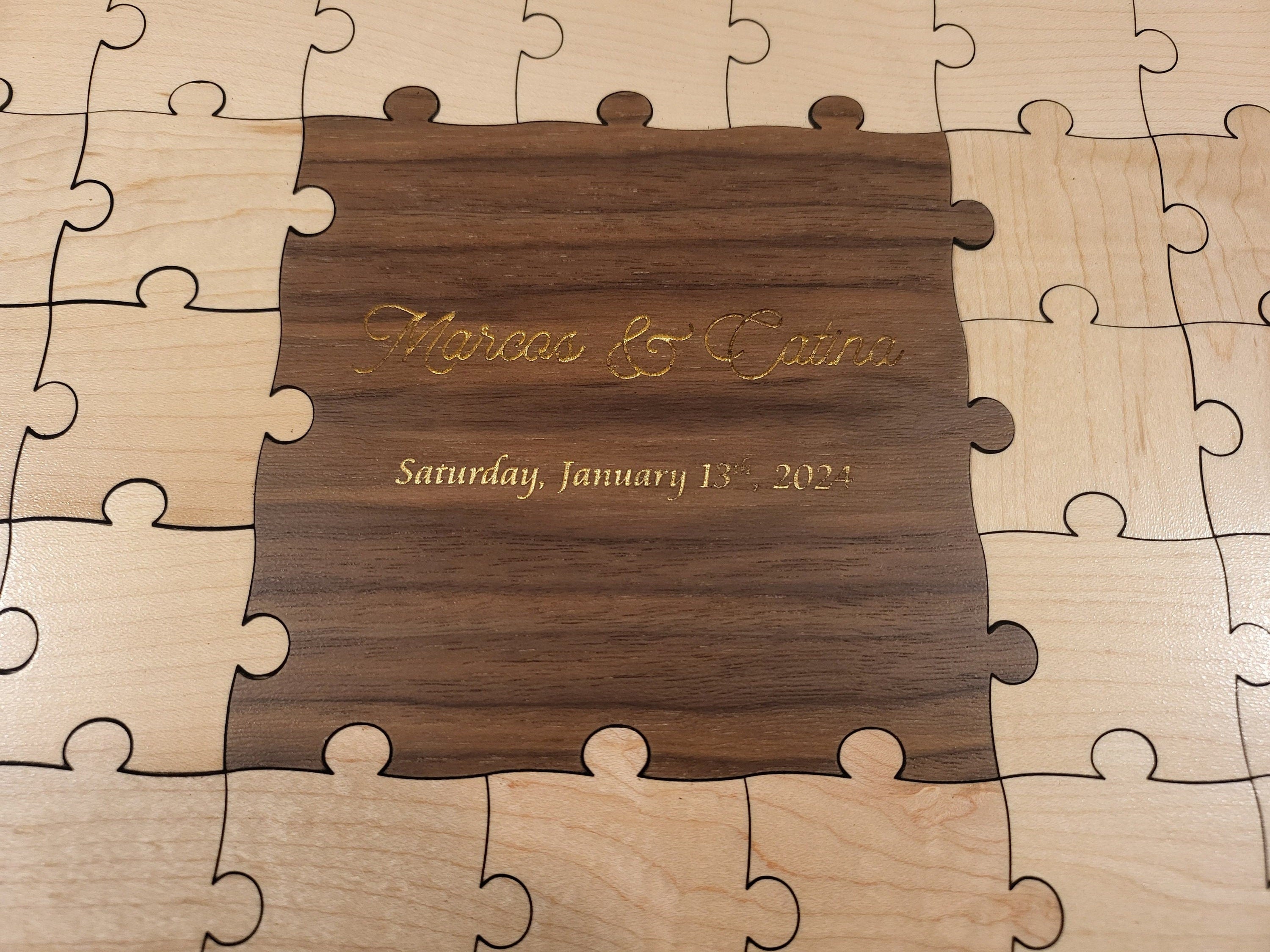 Wedding Puzzle | Wedding Guest Book Alternative | Size Variety Wedding Puzzle