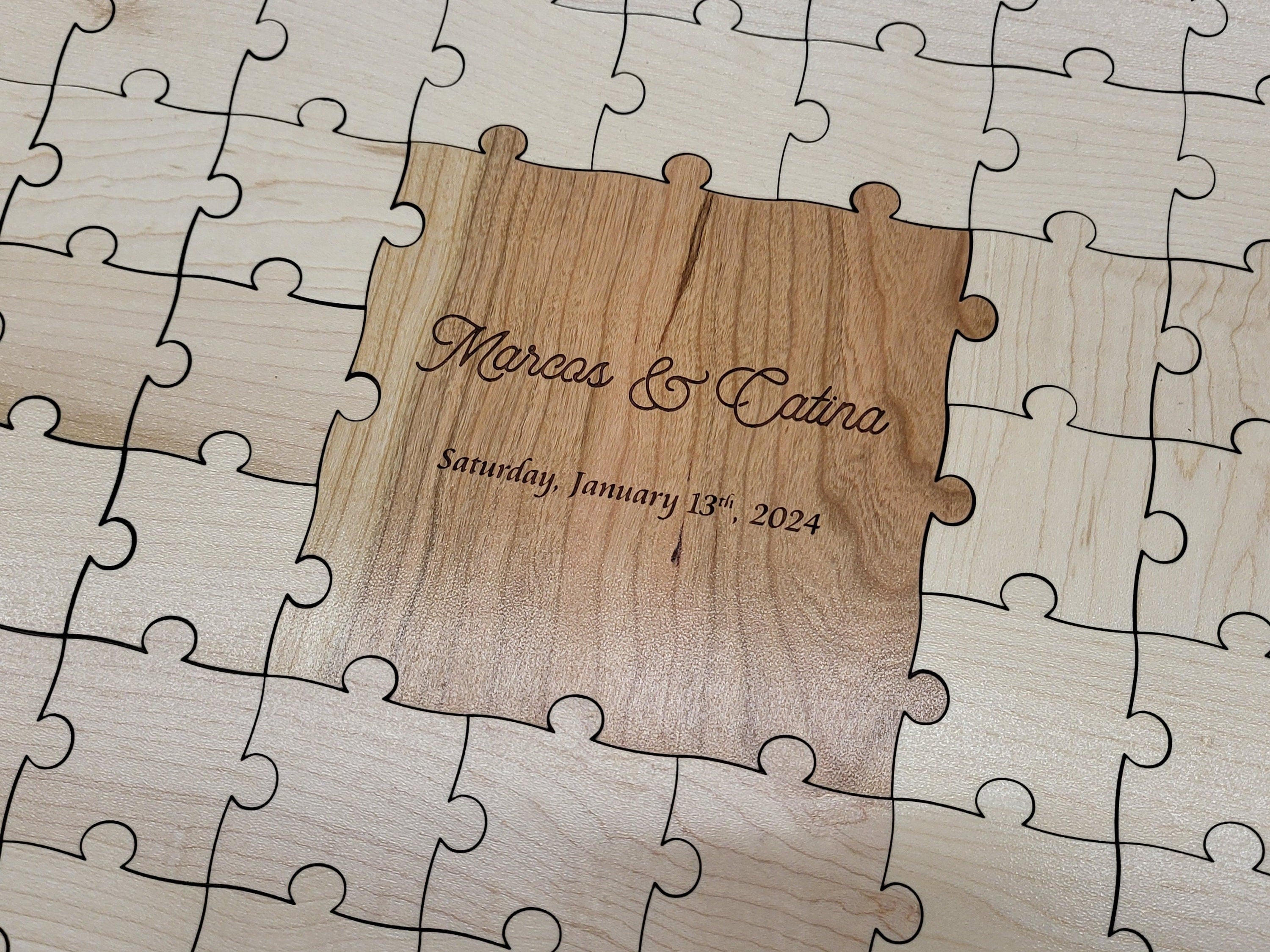 Wedding Puzzle | Wedding Guest Book Alternative | Size Variety Wedding Puzzle