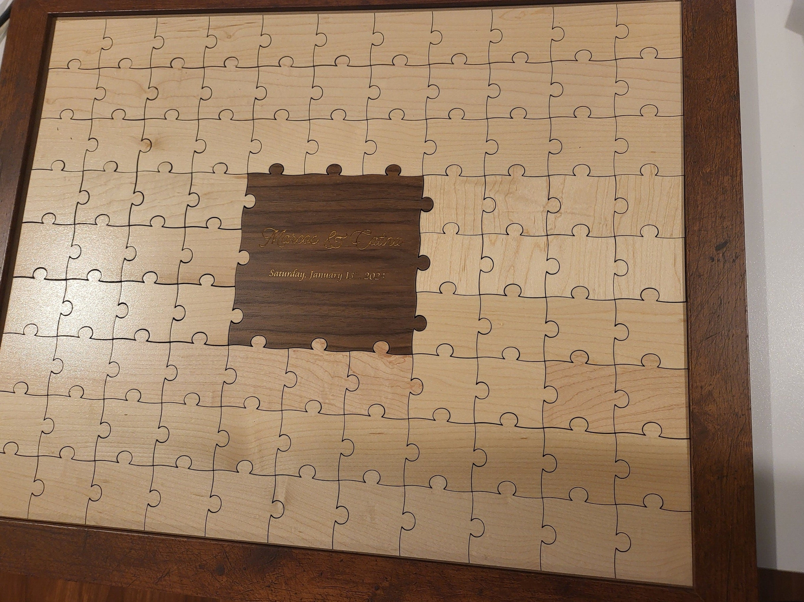 Wedding Puzzle | Wedding Guest Book Alternative | Size Variety Wedding Puzzle