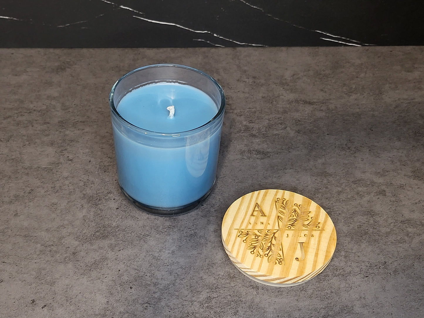 Personalized Scented Candle | Engraved Wood Lid Candle