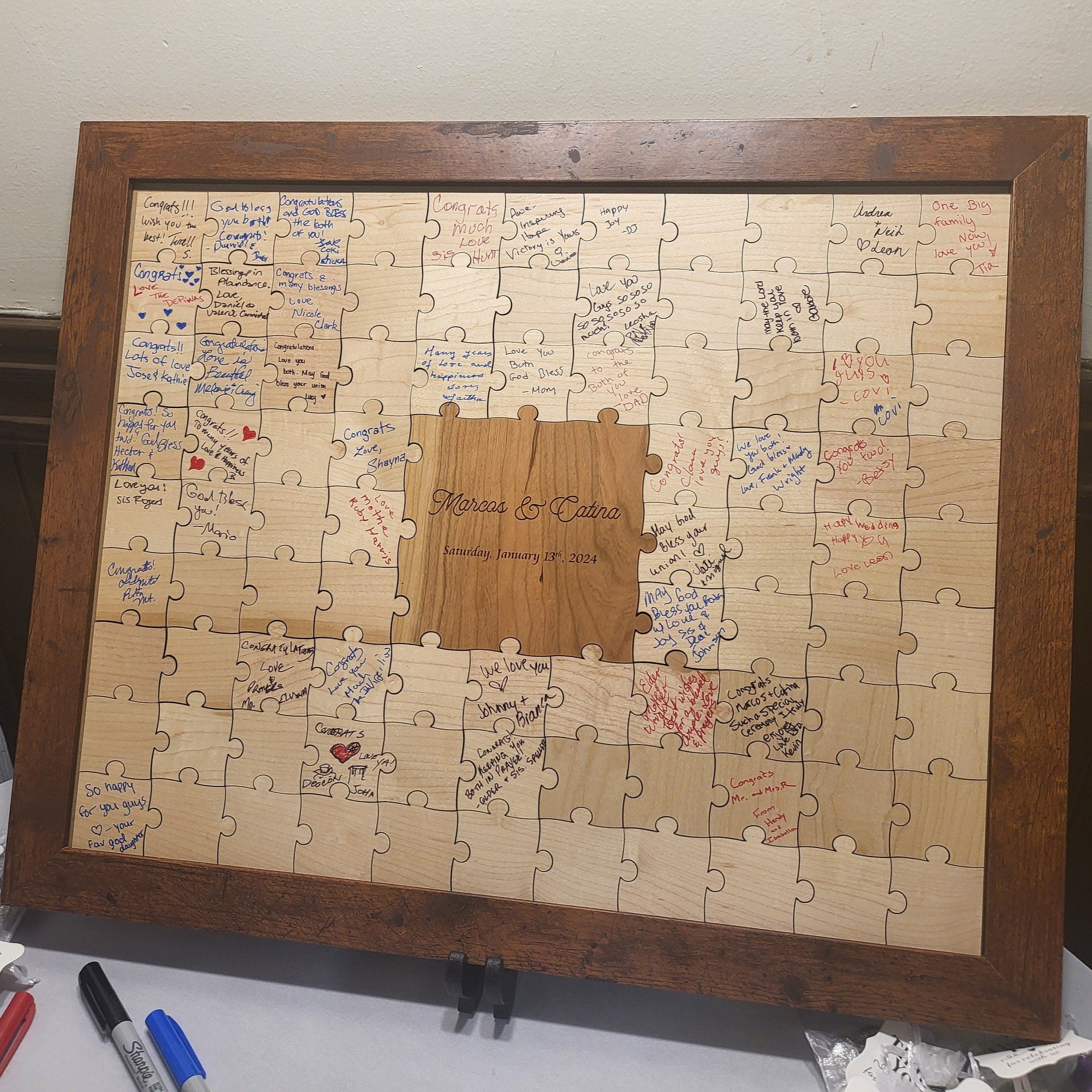 Wedding Puzzle | Wedding Guest Book Alternative | Size Variety Wedding Puzzle