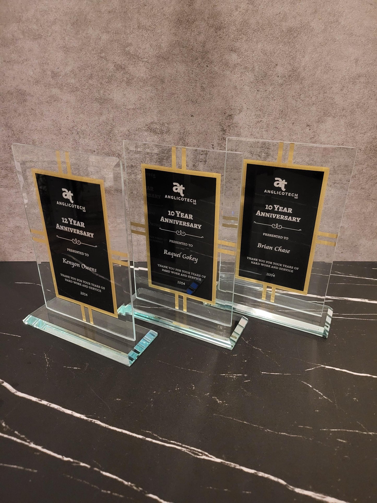 Engraved Glass Award | Personalized Office Award | Retirement Appreciation | Recognition Gift | Employee Of The Year | Church Award