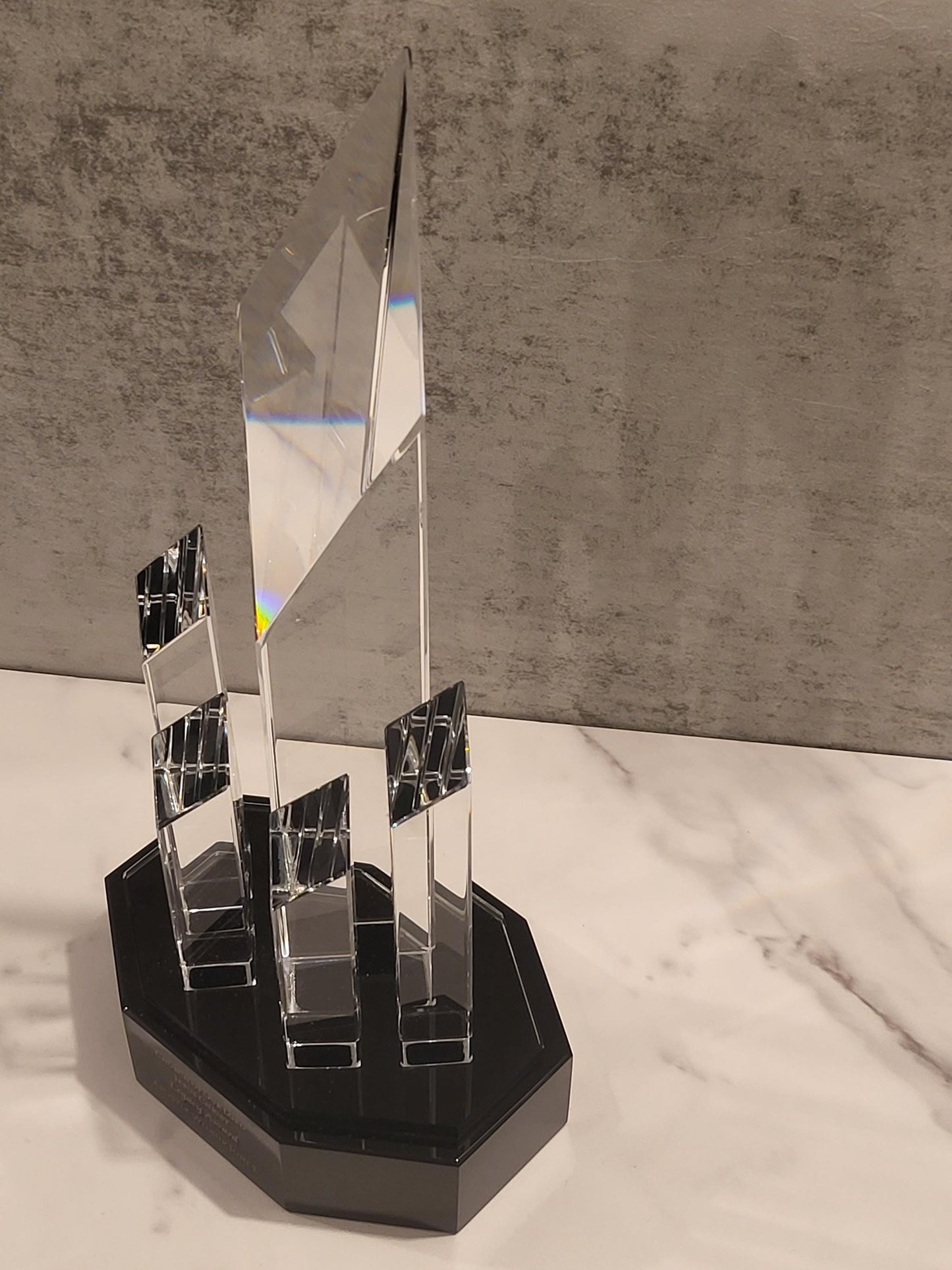 Crystal Employee Award | Retirement Appreciation | Crystal Diamond Award Trophy | Gift Boxed | Custom Award Plaques.