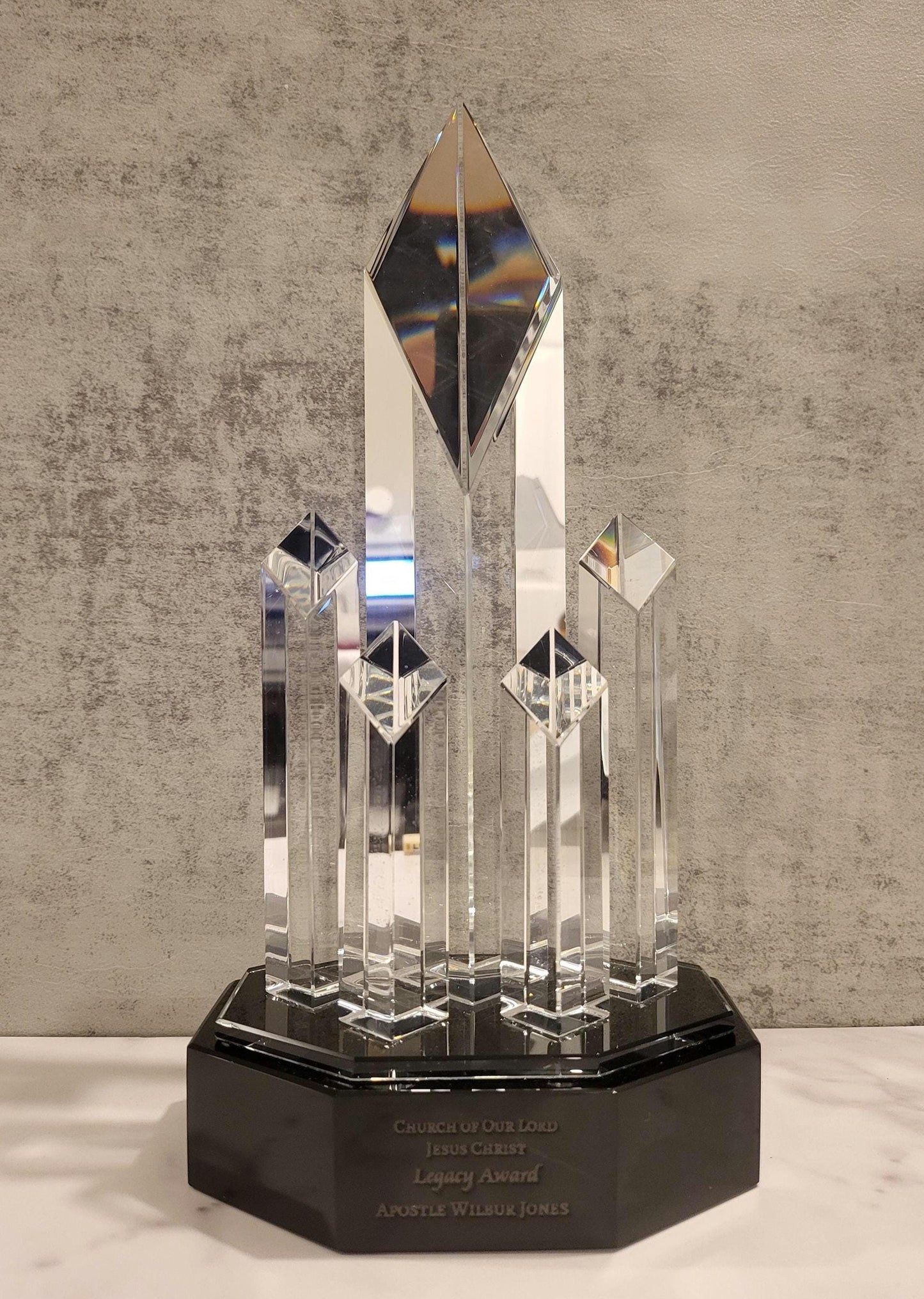 Crystal Employee Award | Retirement Appreciation | Crystal Diamond Award Trophy | Gift Boxed | Custom Award Plaques.