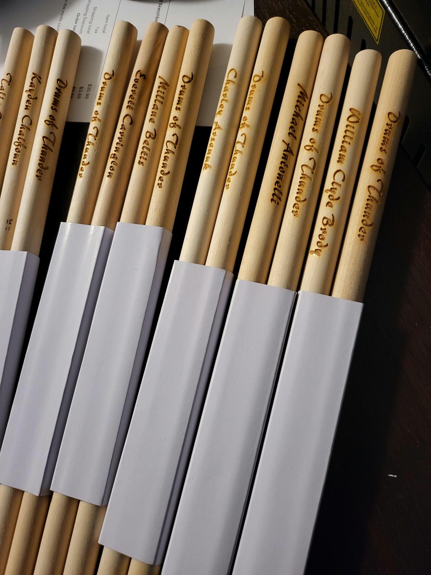 Personalized Pair of Drumsticks | Customized Message Drum Sticks Set